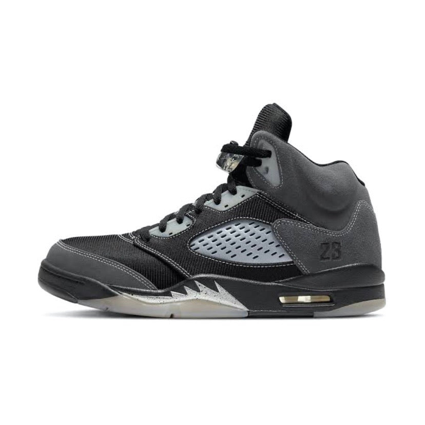 Air Jordan 5 Retro Anthracite Wolf Grey Men's Basketball Shoes - Stylish Sneakers for Casual Wear, Sports & Street Fashion