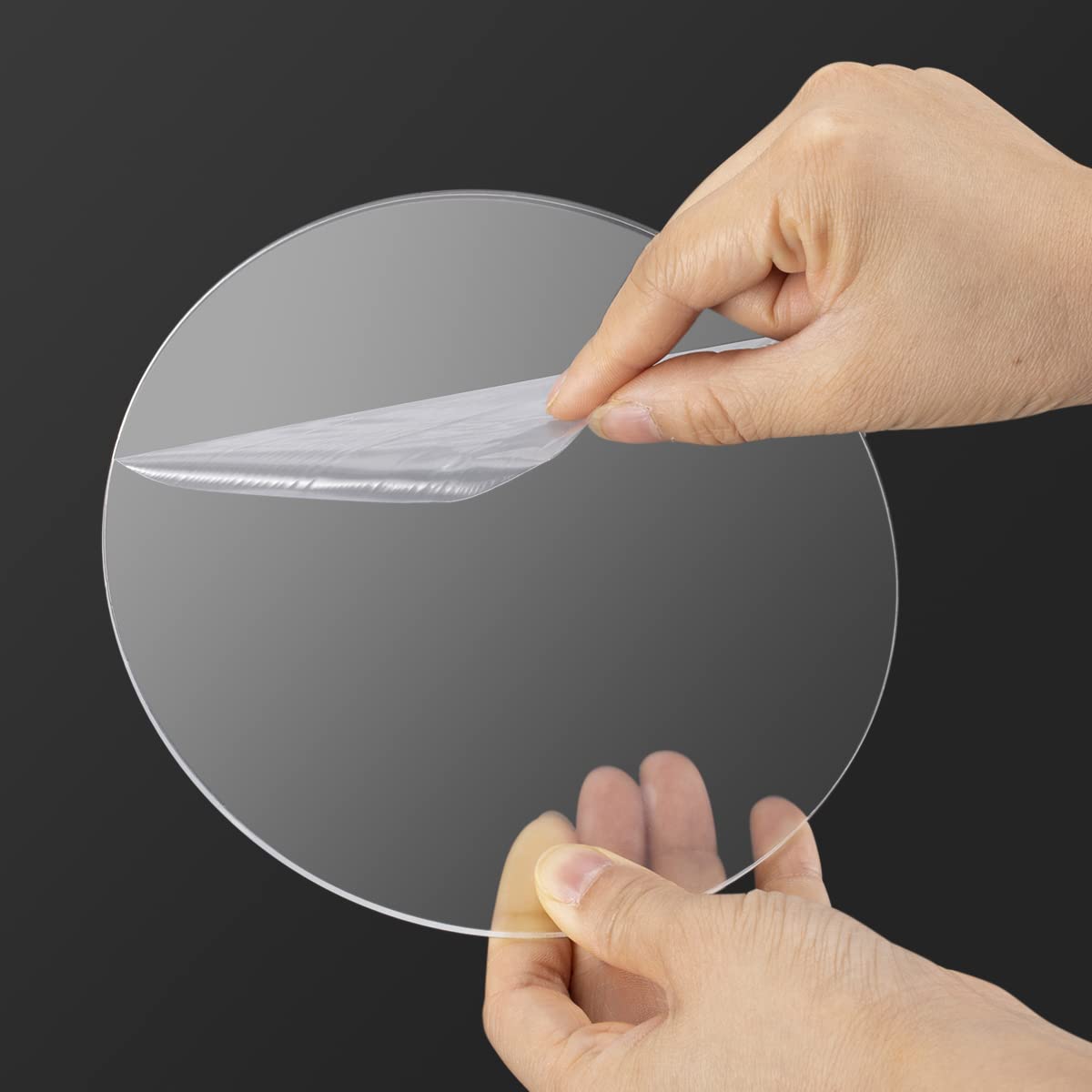 Clear Acrylic Discs 10x10 Inch - 2PCS Blank Round Acrylic Panels for DIY Crafts, Cake Decorating, Frame Painting, Desk Protection, and Milestone Displays