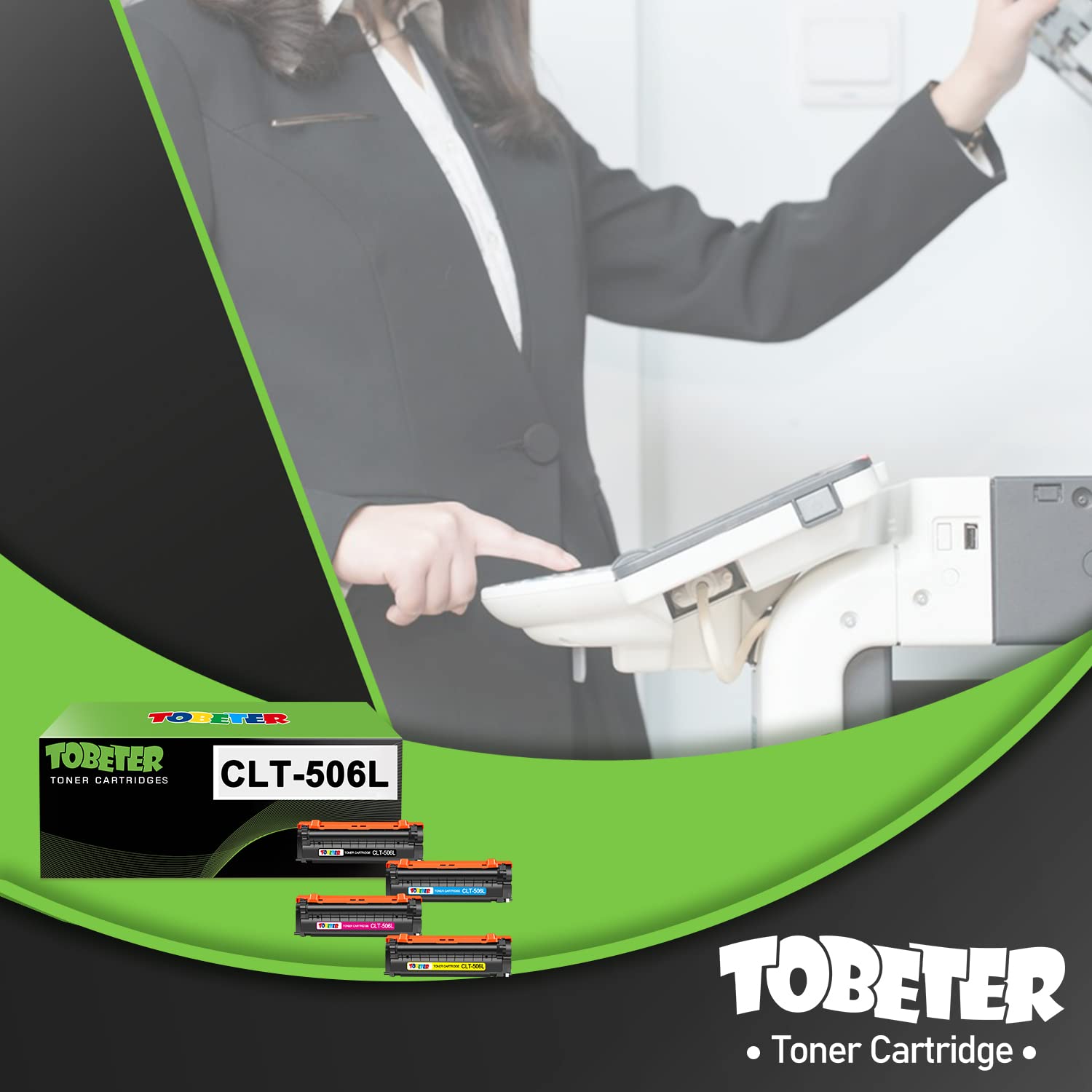 ToBeter 4-Pack CLT-506L Toner for Samsung Printers - 6,000 Pages High-Yield for Office & Home Printing