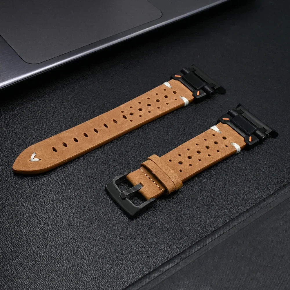 Premium Genuine Leather Band for Samsung Galaxy Ultra Watch - Durable & Stylish Cowboy Design for Men - Perfect for Outdoor Adventures, Work & Casual Wear