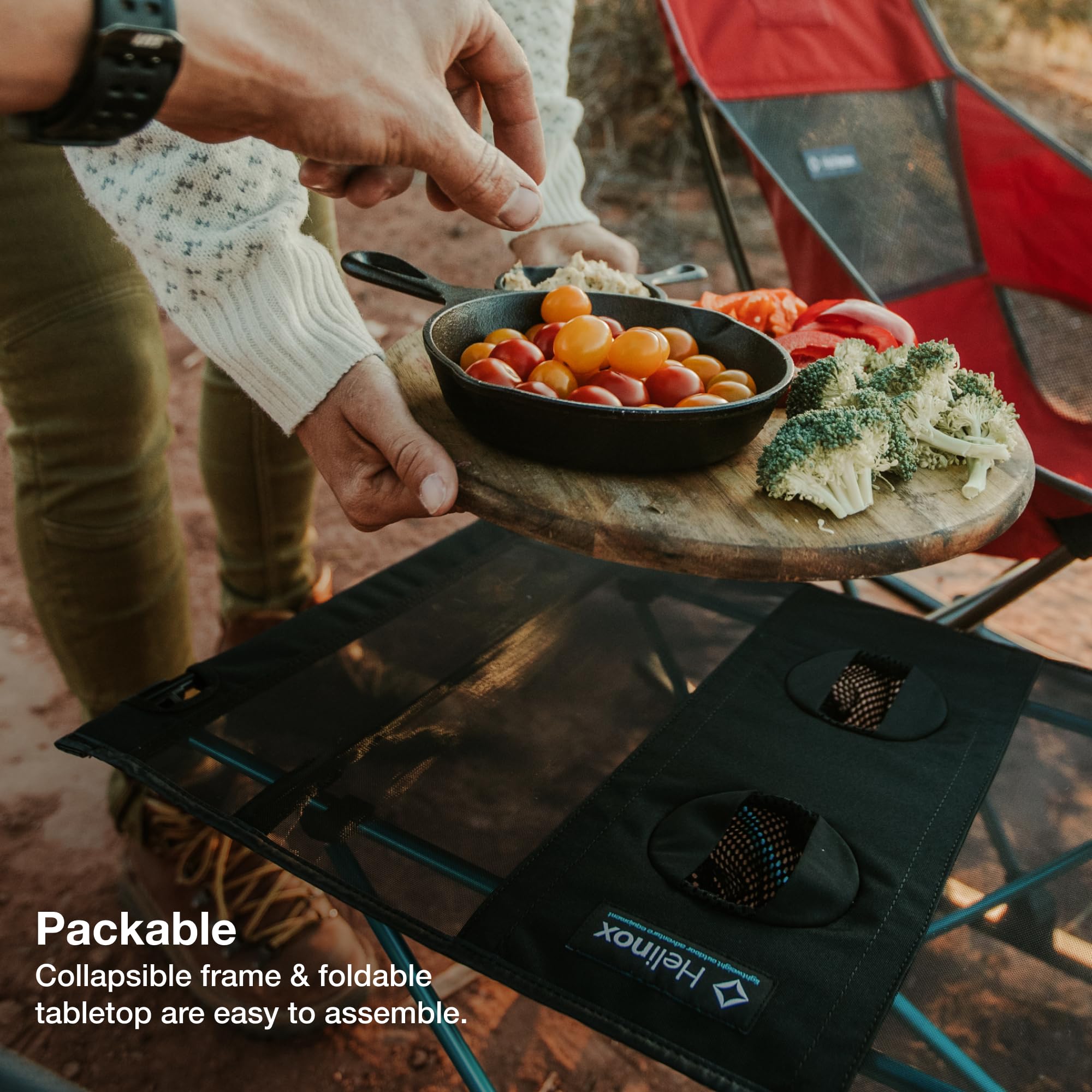 Helinox Table One Lightweight Folding Camping Table - Compact, Portable Outdoor Picnic & Travel Dining Table for Backpacking, Hiking, Beach & RV Adventures