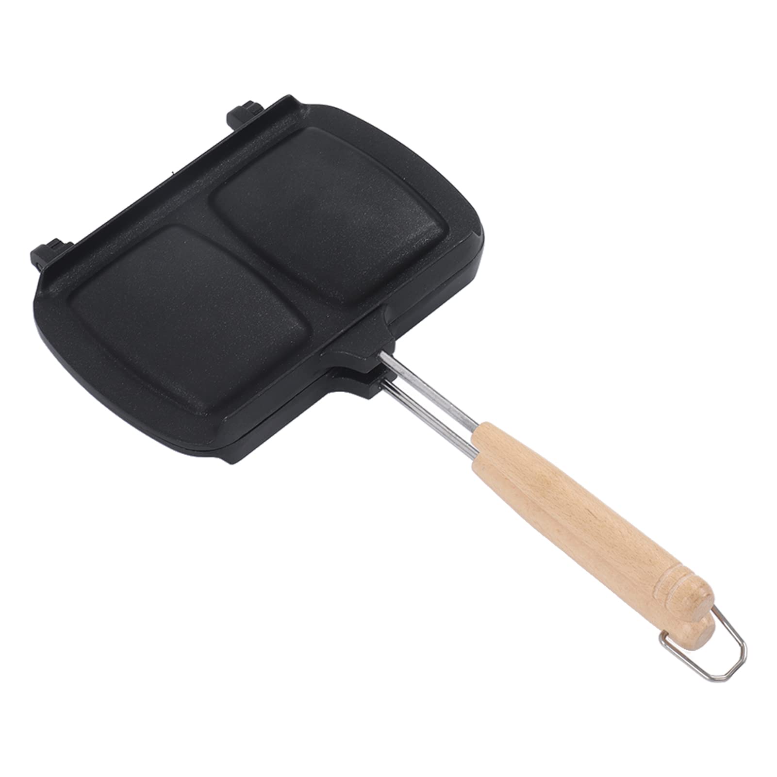 Nonstick Aluminum Alloy Double-Sided Sandwich Panini Maker with Removable Handles - Perfect for Grilled Cheese, Paninis & Breakfast Sandwiches at Home or Cafe