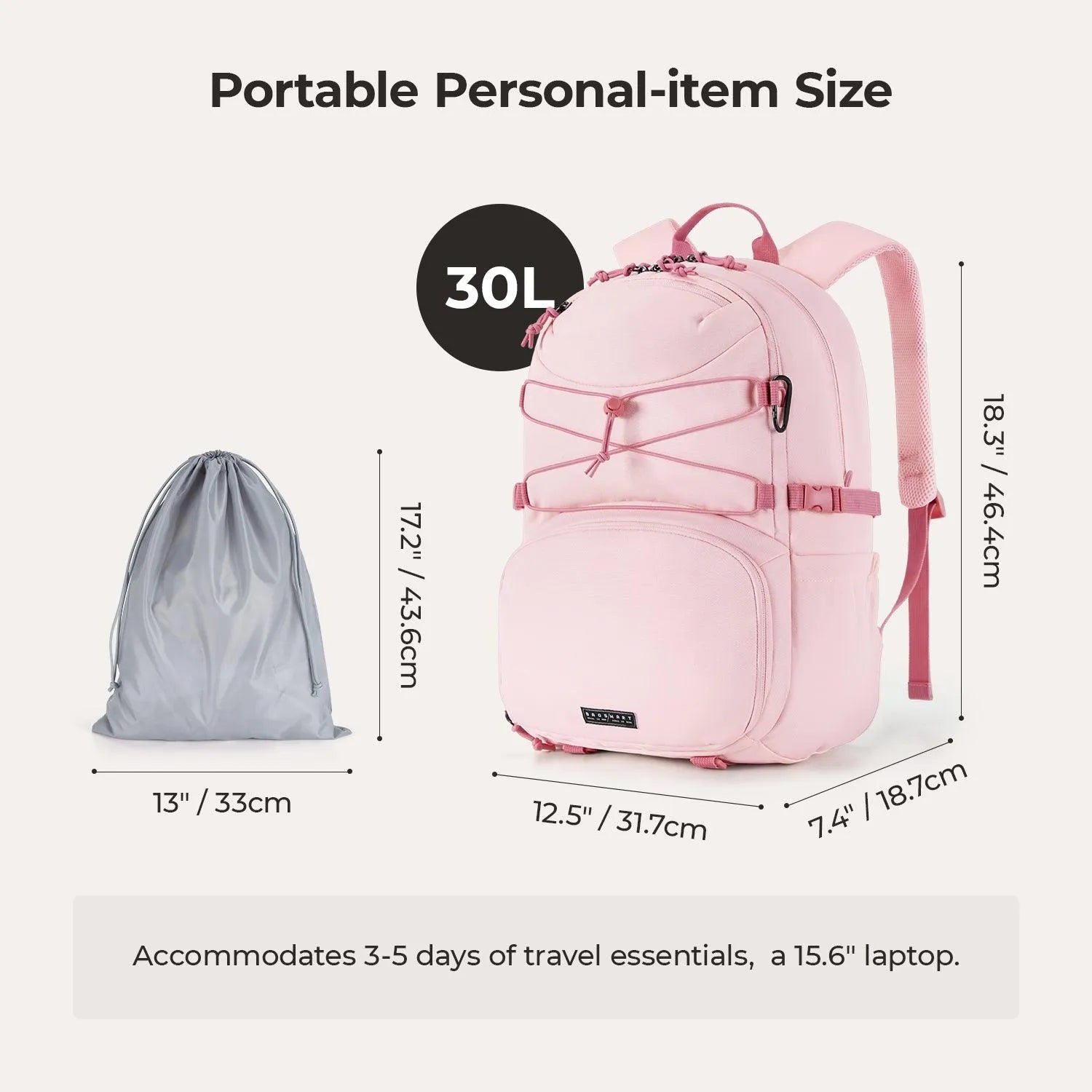 30L Waterproof Gym Backpack for Men & Women - Lightweight Sports Backpack for Workout, Running, Hiking & Travel - Durable Fitness Backpack with USB Charging Port