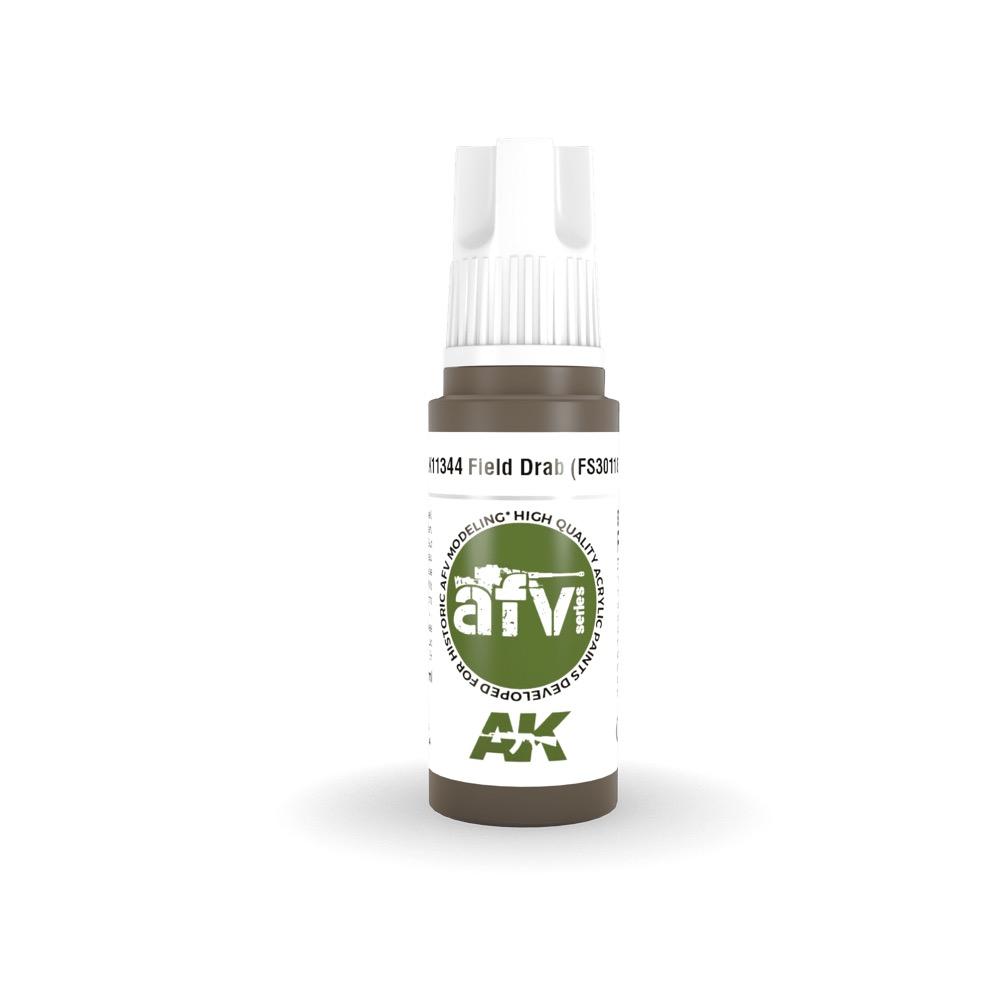 AK Interactive AK11344 AFV Series Field Drab FS30118 Acrylic Paint 17ml - 3rd Generation Military Model Paint for Tanks, Armor & Dioramas - Perfect for Scale Modeling & Miniature Painting