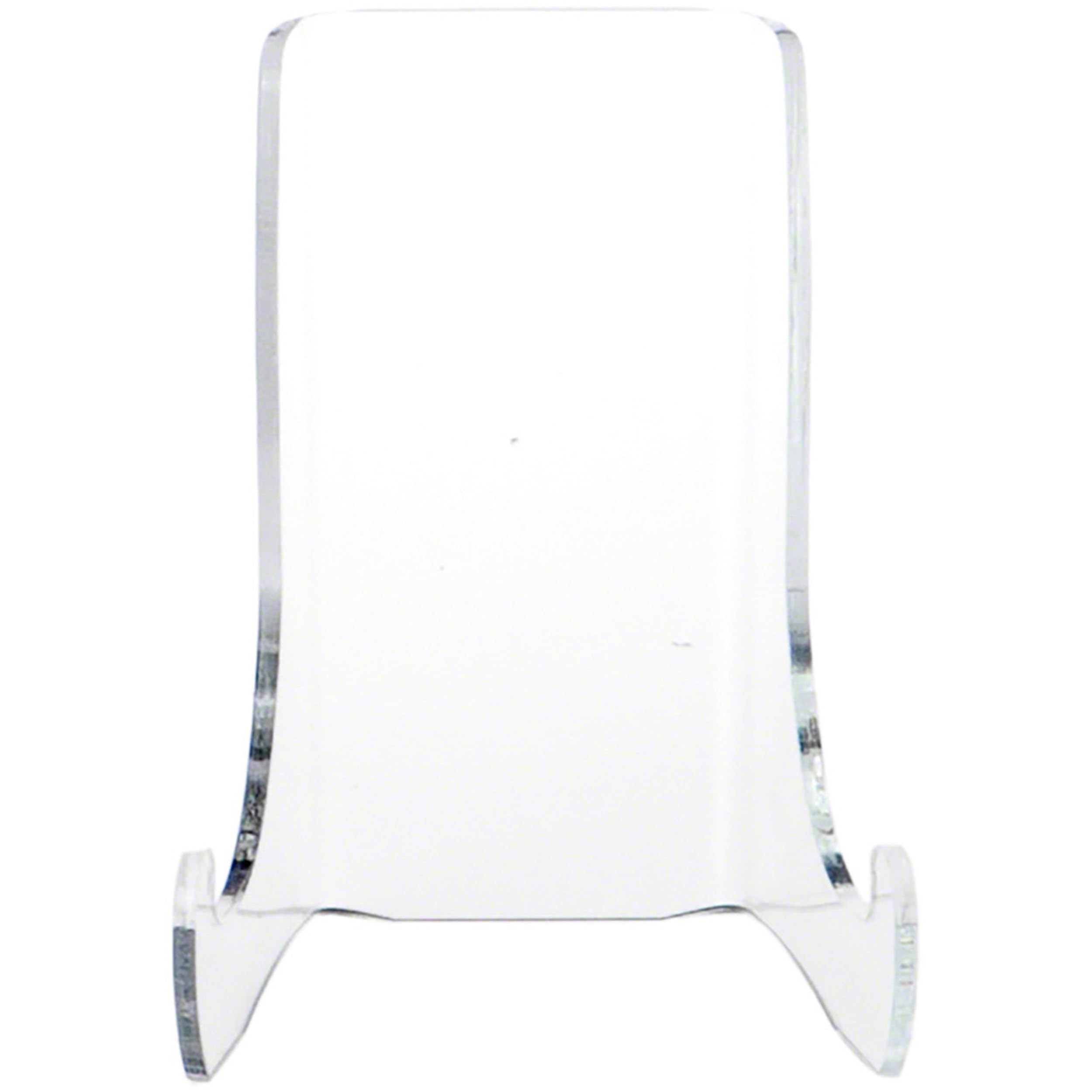 Clear Acrylic Flat Back Easel with Shallow Support Ledges - 4.5