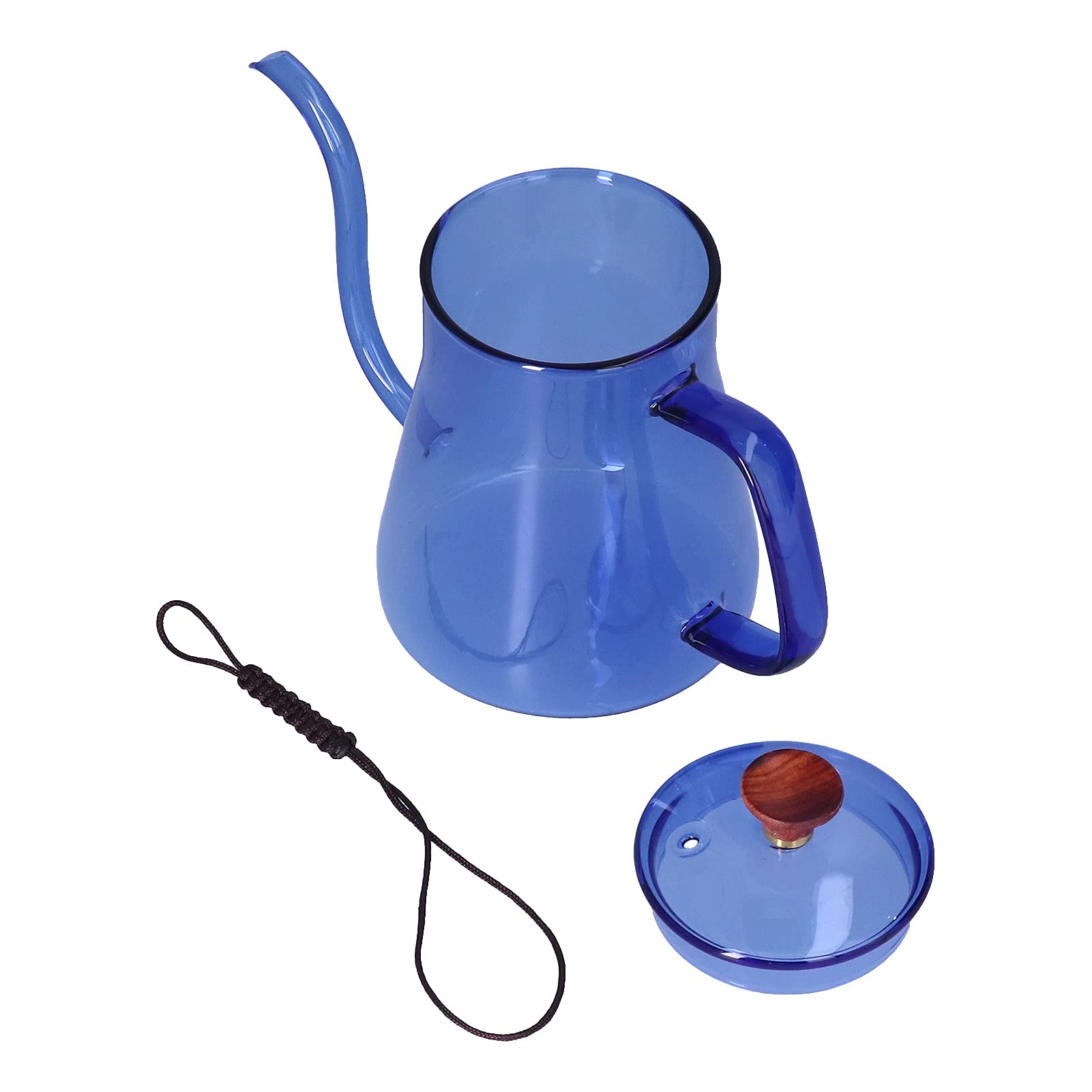 Premium Heat-Resistant Coffee Kettle with Long Spout - Blue Pour-Over Kettle for Home & Professional Kitchen Use - Perfect for Pour Over Coffee, Tea Brewing & Precise Water Control