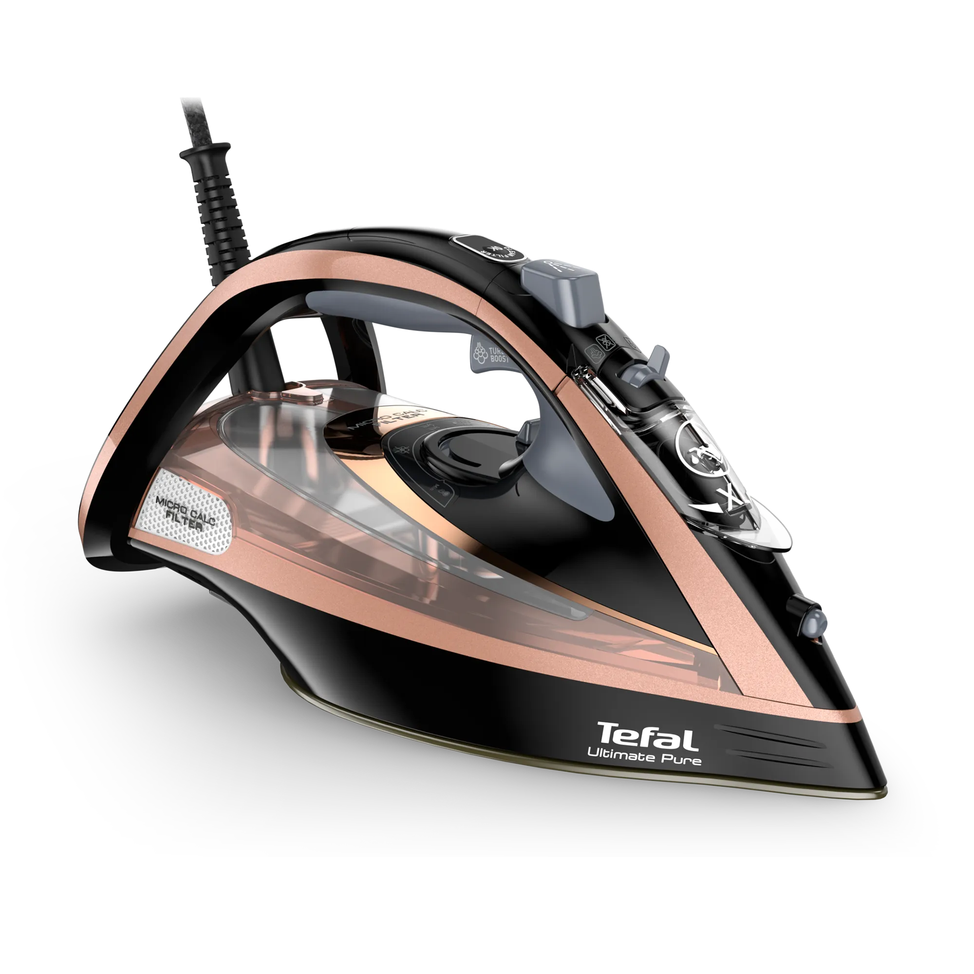 Tefal Ultimate Pure Anti Calc Steam Iron FV9849 - Powerful 1800W, Self-Cleaning, Anti-Drip for Perfect Ironing - Ideal for Home, Office & Travel Use