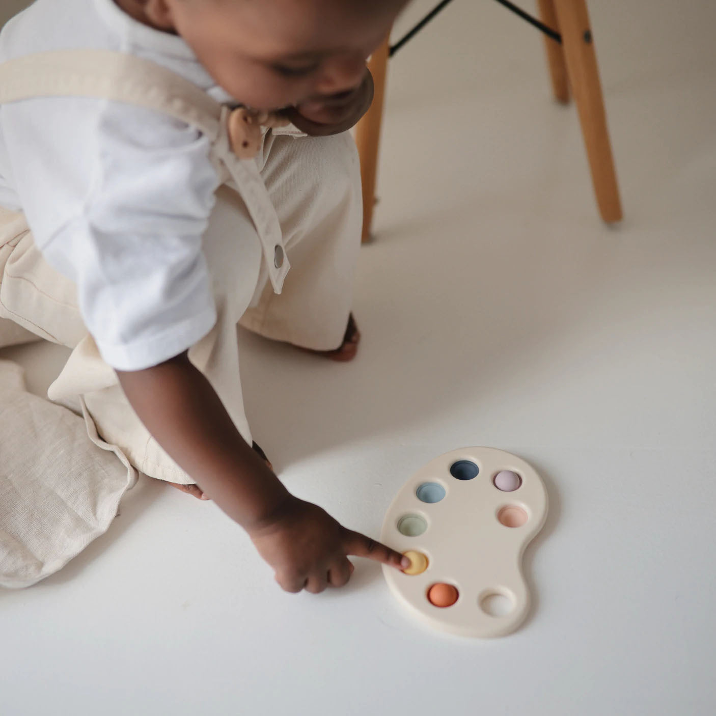 Mushie Paint Palette Press Toy - Sensory Play for Kids, Non-Toxic & BPA-Free - Perfect for Creative Play, Arts & Crafts, and Early Learning Development