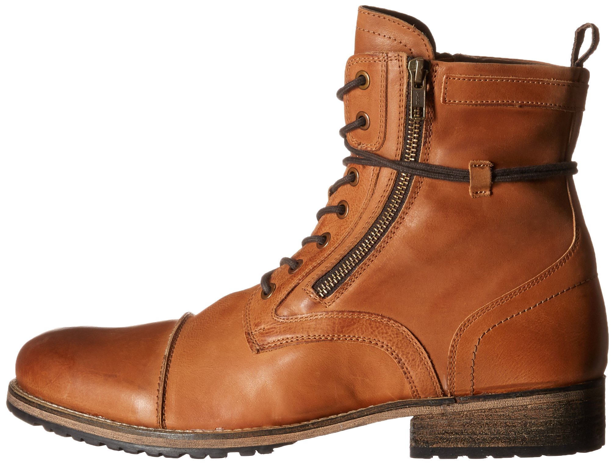 Men's Testosterone Combat Boots - Genuine Leather Slip-Resistant Poolside Shoes for Outdoor Adventures & Casual Wear