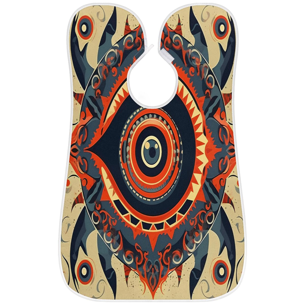 Vintage Bohemian Beard Shaving Bib for Men - Waterproof Hair Dye Apron & Makeup Cape - Barber Accessories for Beard Trimming, Haircut & Styling - Perfect Salon Tool & Sink Hair Catcher (Great Gift for Barbers & Stylists) - Use for Home Haircuts, Salon Services & DIY Grooming