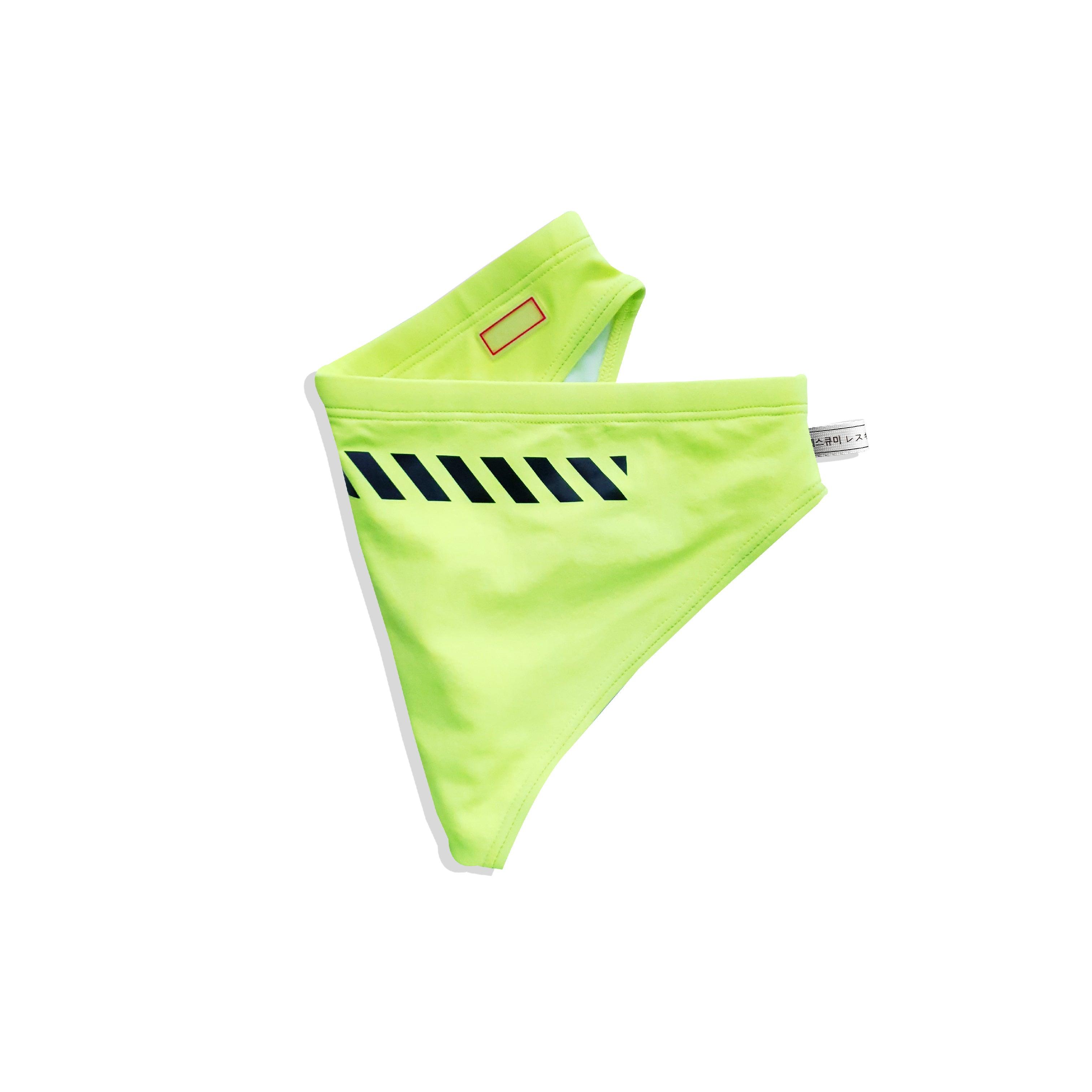 Neon Yellow X Caution Sign - High Visibility Safety Warning for Construction, Road Work & Hazard Areas