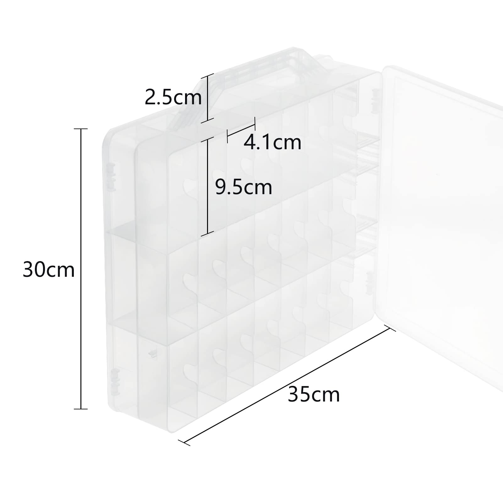 48 Bottles Clear Double Sided Nail Polish Organizer Case - Universal Storage Box for Nail Varnish, Lipstick & Skincare - Transparent Makeup Display Rack for Salon, Home & Travel Organization