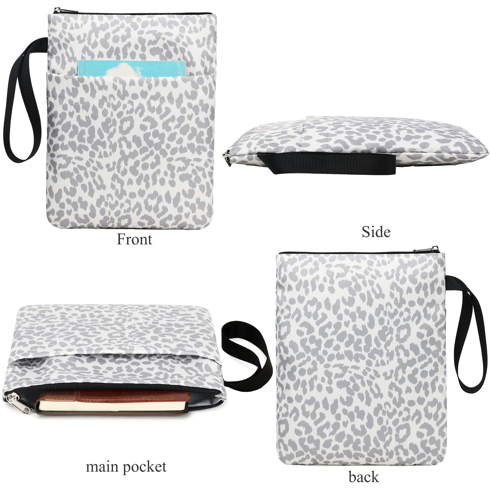 DSIUE Washable Zipper Book Sleeve Cover Protector - 11.4 x 9 Inch Sunflower Design for Books, Notebooks & Journals - Perfect Gift for Book Lovers, Students & Teachers (Great for School, Travel & Daily Use)