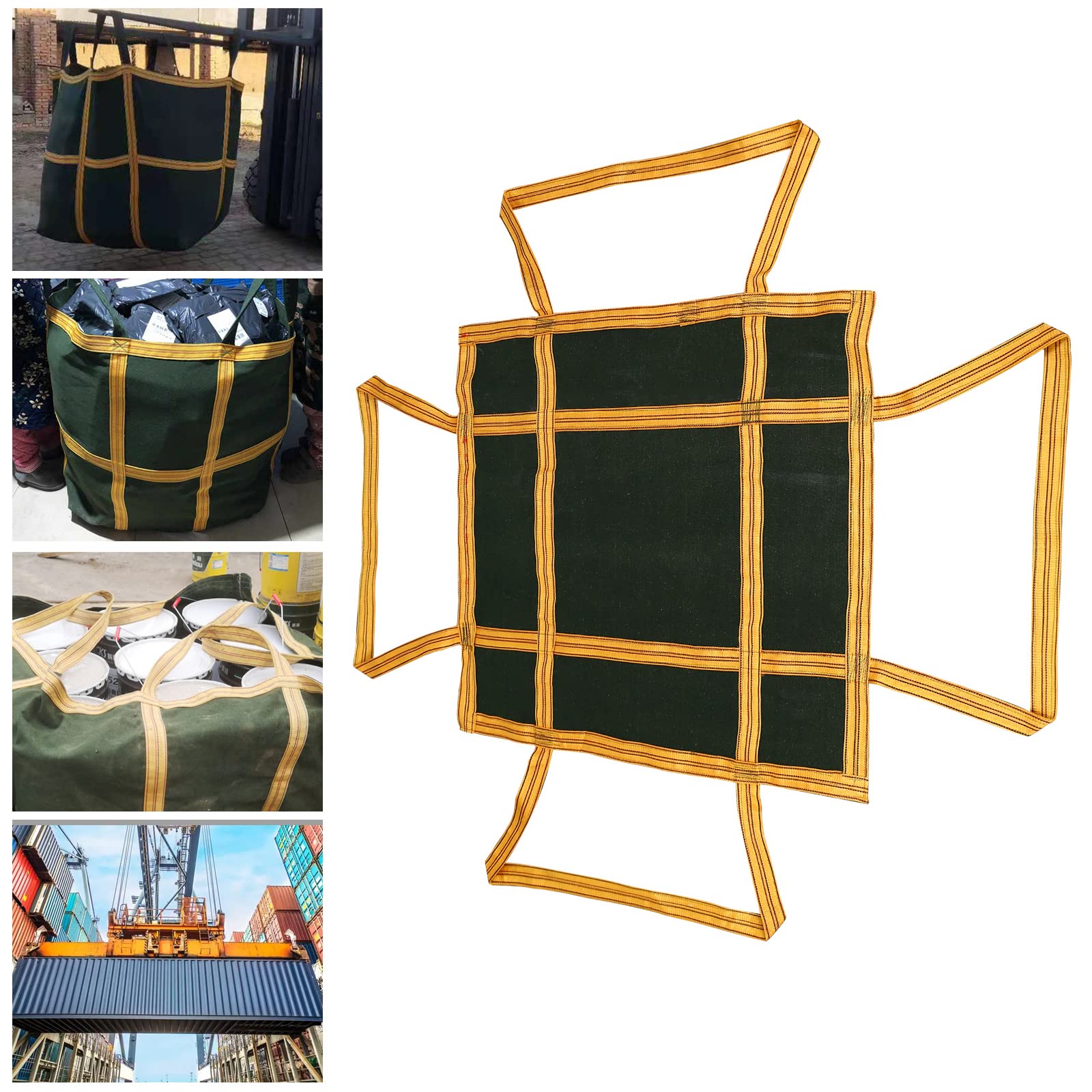 **AQQHSAIN 1M x 1M Heavy Duty Cargo Lifting Pad Net - Safety Lifting Net for Construction, Rigging, Moving, Towing & Hoisting - Durable Work Gear for Secure Load Transport**    *(Ideal for Construction Sites, Warehouse Logistics, Vehicle Towing & Heavy Equipment Handling)*