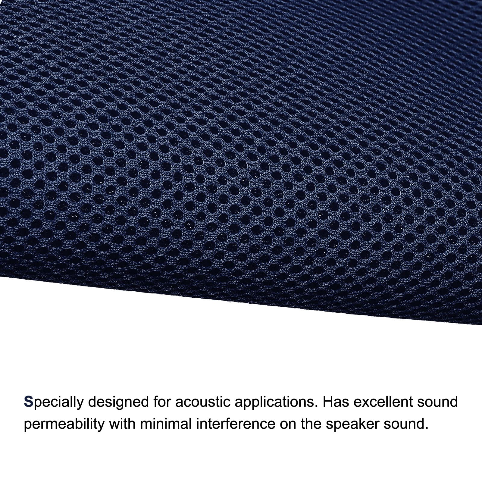 Sourcing Map 40 x 55 Inch Navy Blue Speaker Grill Cloth - Stereo Mesh Fabric for Home Speaker Repair, Dustproof Protective Cover | Perfect for DIY Speaker Restoration & Audio Equipment Protection