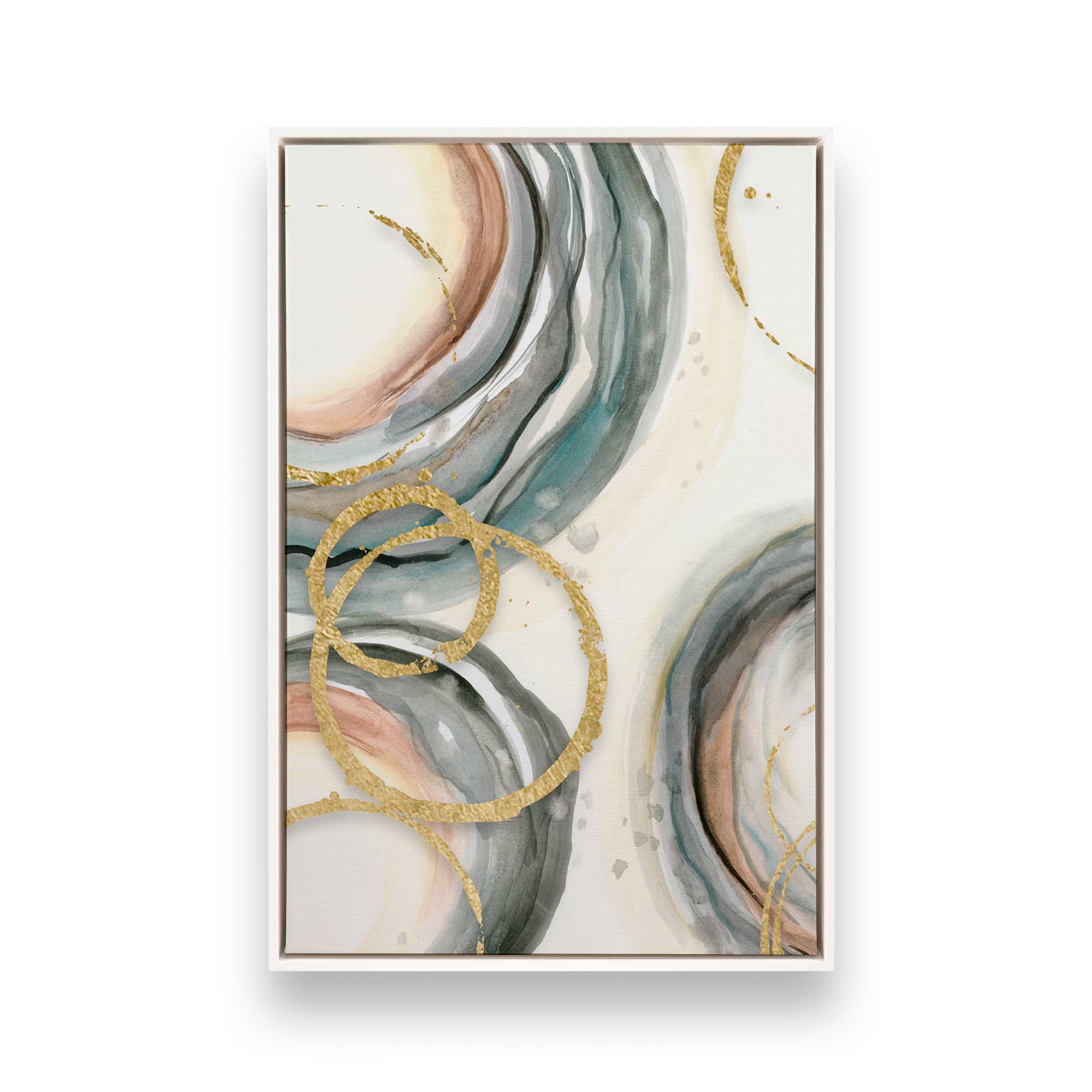 Golden Echoes Wall Art - Set of 2 Canvas Prints for Living Room & Bedroom Decor | Modern Home & Office Wall Decorations