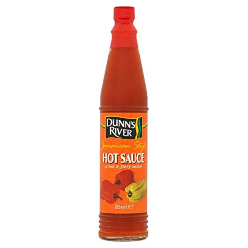 Dunn's River Jamaican Hot Sauce 85ml - Authentic Caribbean Flavor - Perfect for Tacos, Jerk Chicken & Grilling - Pack of 1
