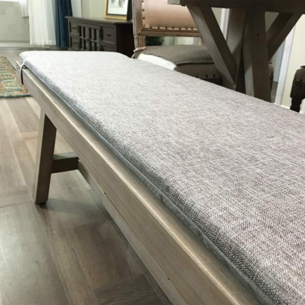 Non-Slip Japanese Style Long Dining Chair Cushion - 35x150x3cm (14x59x1inch) Gray Indoor/Outdoor Bench Cushion for Bay Window, Patio & Dining Chairs - Waterproof & Durable Home Decor