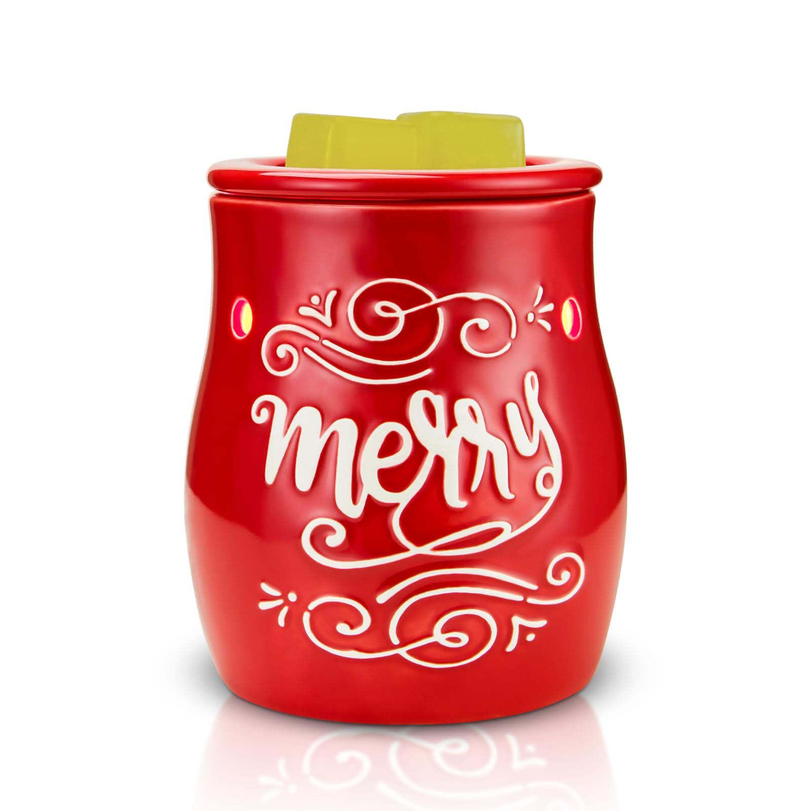 STAR MOON Christmas Wax Melt Warmer - Ceramic Candle Melter Burner for Scented Wax Cubes, Flameless & Smokeless Home Fragrance Diffuser - Perfect for Holiday Decor, Gifts & Aromatherapy Relaxation