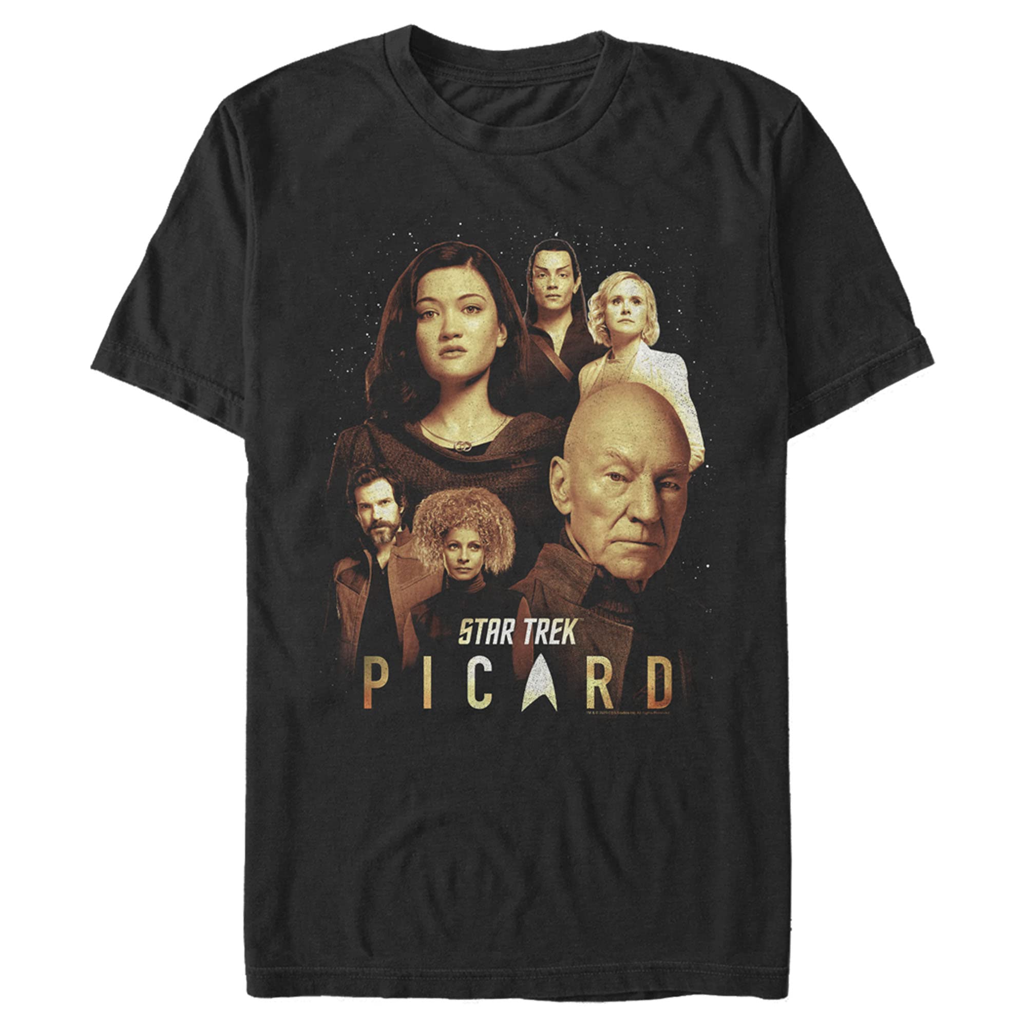 Star Trek: Picard Crew Photo Men's T-Shirt | Officially Licensed | Sci-Fi TV Show Merchandise | Perfect for Cosplay, Conventions & Trekkie Gifts