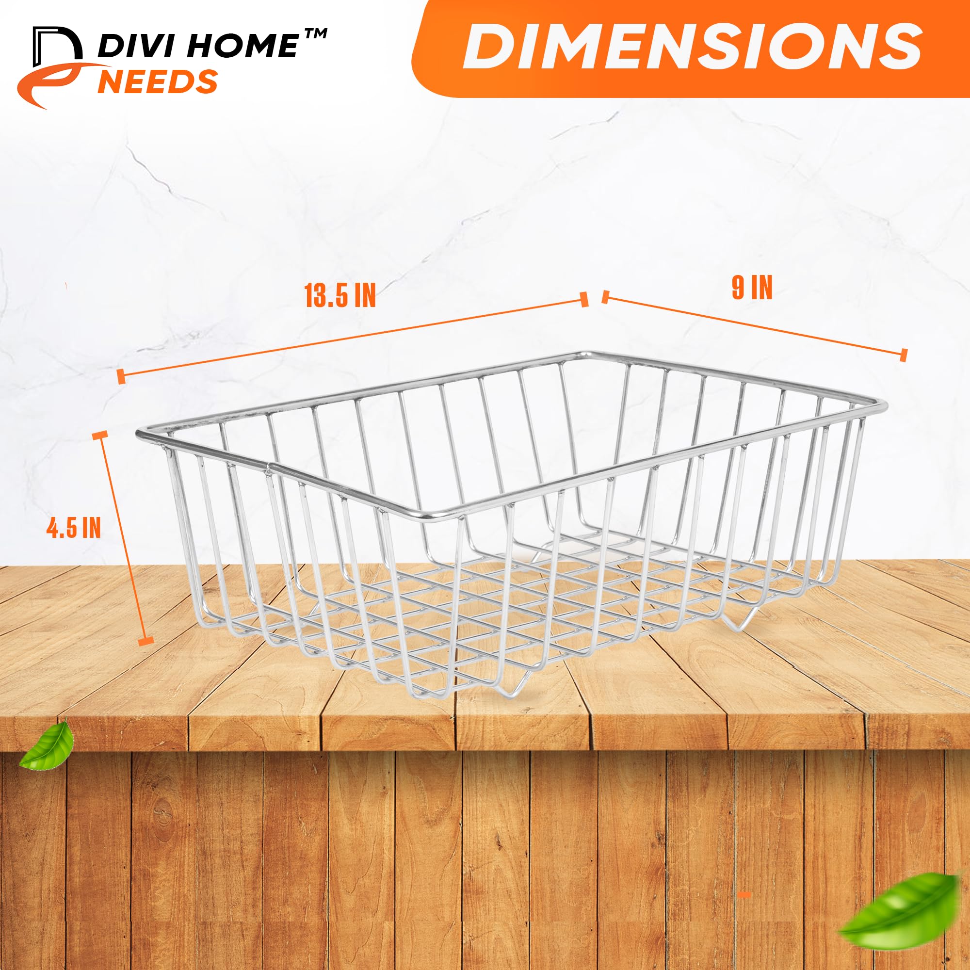 Stainless Steel Dish Drainer for Kitchen - Small Size | Space-Saving & Durable