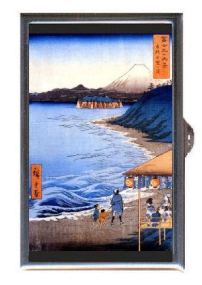 Japanese Woodblock Print Design Decorative Pill Box - Vintage Style Coastal Art for Home Decor, Travel & Gift Giving