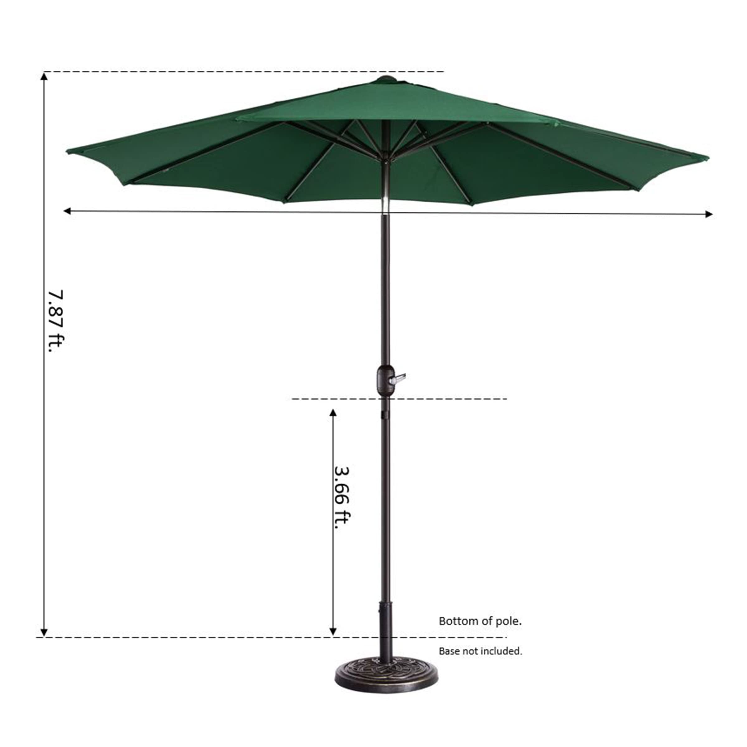 9-Foot Outdoor Patio Umbrella with Heavy Duty Base - Sun Shade for Pool, Garden, and Backyard Relaxation