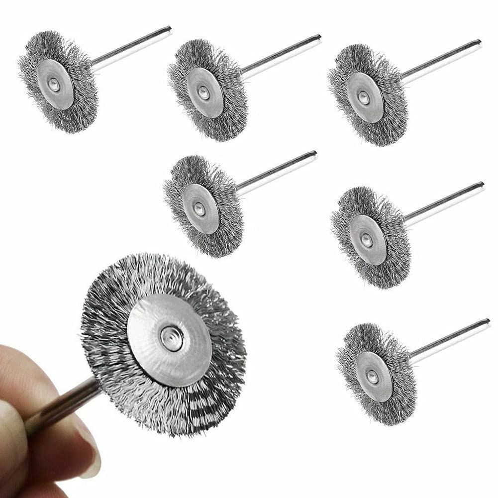 Stainless Steel Wire Brush 25mm - 50pcs for Cleaning & Polishing - Rotary Tool Accessory for DIY & Metalwork