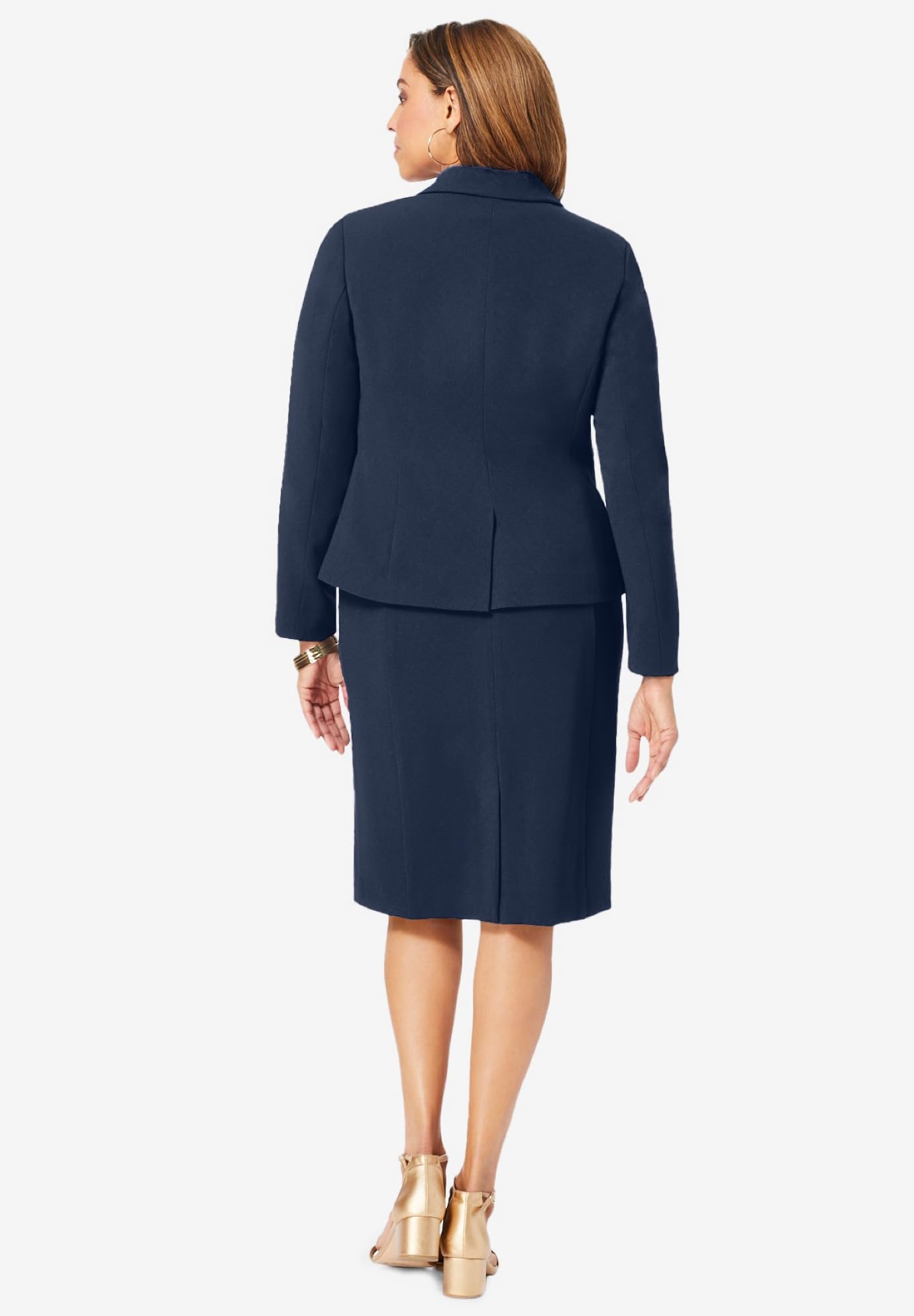 Jessica London Women's Plus Size Two Piece Single Breasted Jacket Dress Suit Outfit - Professional Office Wear & Formal Occasion Outfit