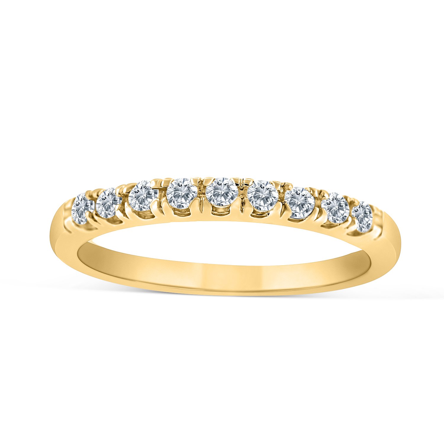 1/5ctw Diamond Wedding Band in 10k Yellow Gold - Elegant Stackable Ring for Women, Bridal Jewelry, Anniversary Gift, Perfect for Everyday Wear & Special Occasions