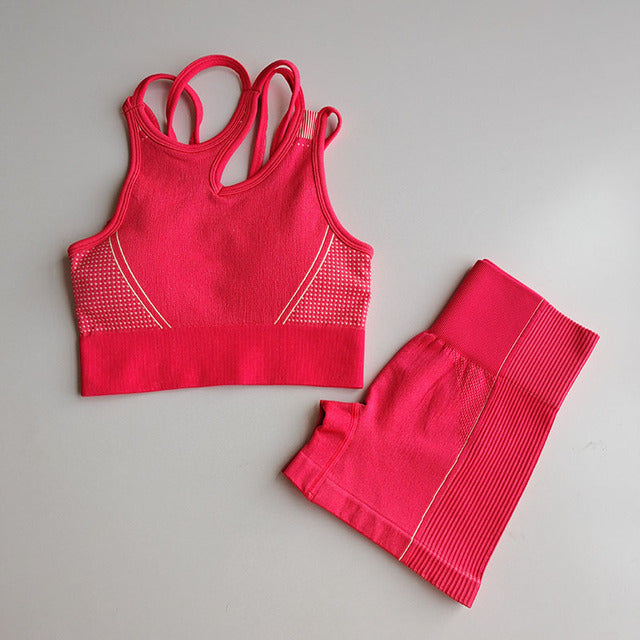 Seamless Yoga Sets for Women - 2 Piece Workout Clothes | Comfortable & Stretchy Activewear for Yoga, Gym & Fitness Training