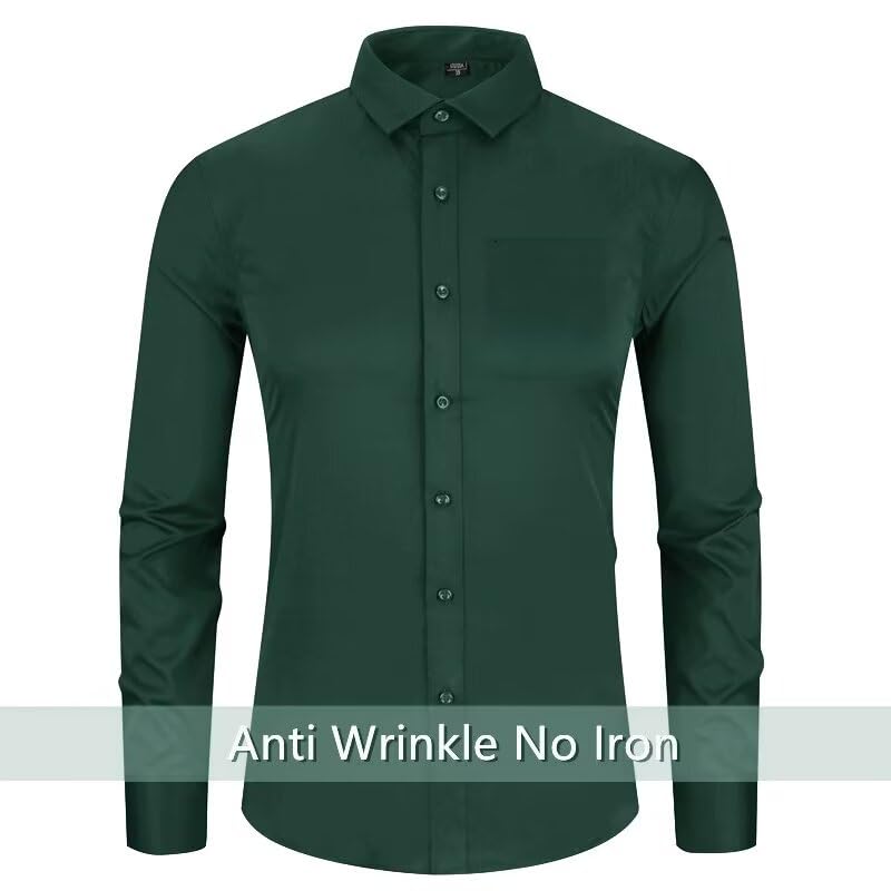 Premium Slim Fit Men's Long Sleeve Dress Shirts - Formal & Casual Button Down Shirts with Pockets | Office Wear, Business Meetings & Special Occasions