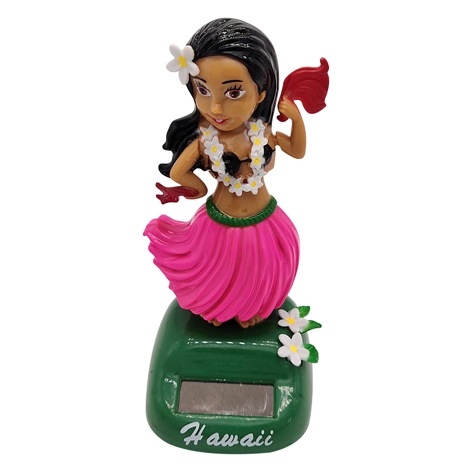 Hstore Life Solar-Powered Cartoon Hawaiian Girl Dancing Doll - Fun Shaking Head Motion, Creative Car & Office Decoration, Eco-Friendly Solar Toy Gift for Kids (Perfect for Birthday Parties, Home Decor & Desk Accessories)
