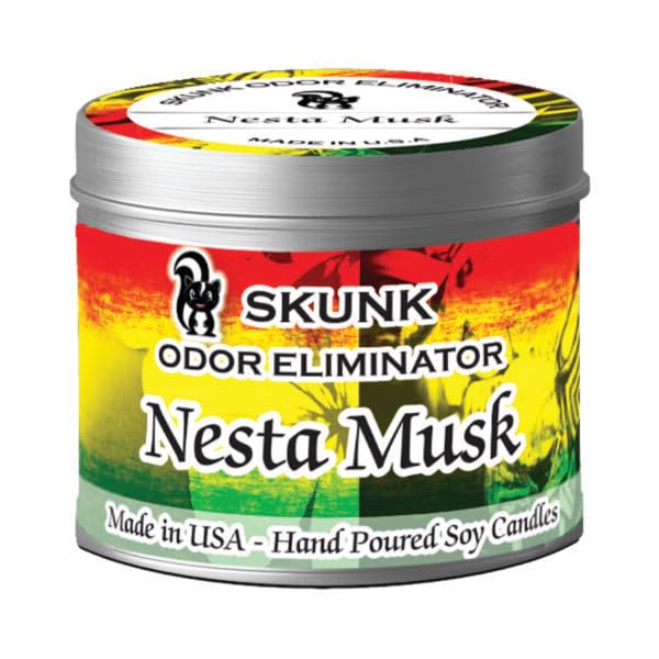 Skunk Smoke Odor Eliminator Candles - Neutralizes Strong Smells at the Source (Nesta Musk Scent) | Perfect for Homes, Cars & Pet Areas After Skunk Encounters