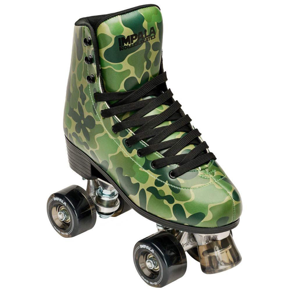 Impala Quad Roller Skates for Women & Men - Camoflora Print Outdoor & Indoor Skates for Fitness, Rink & Street Skating