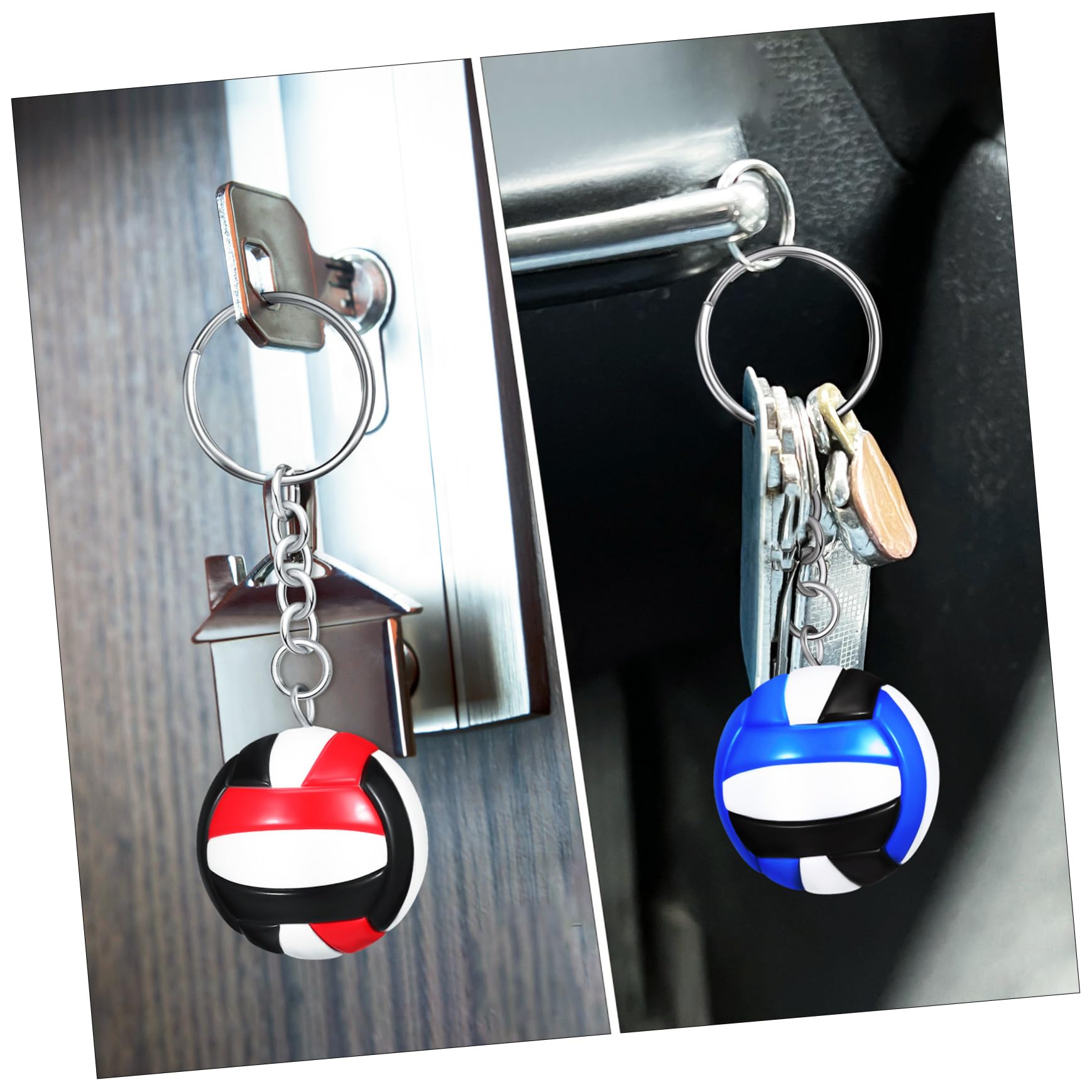 BESPORTBLE Elegant Volleyball Keychain - Sports Keyring with Decorative Pendant for Backpacks, Purses & Handbags - Perfect Gift for Volleyball Players and Fans