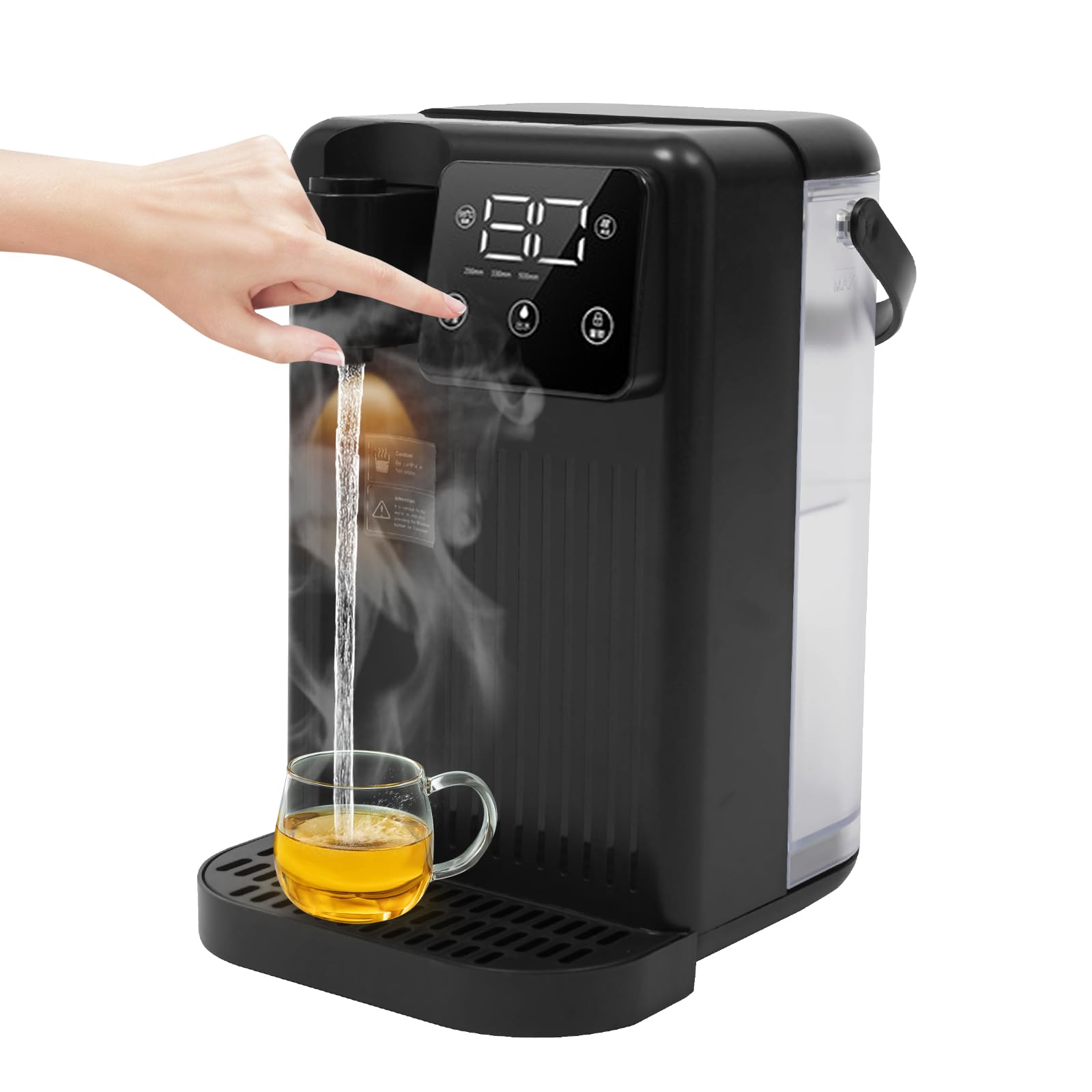 3L Instant Hot Water Dispenser - 0.79gal Electric Countertop Water Boiler with Quick 3-Second Heating, 3 Temperature Settings & Built-in Filter - Perfect for Home, Office, Tea & Coffee Making (Black)
