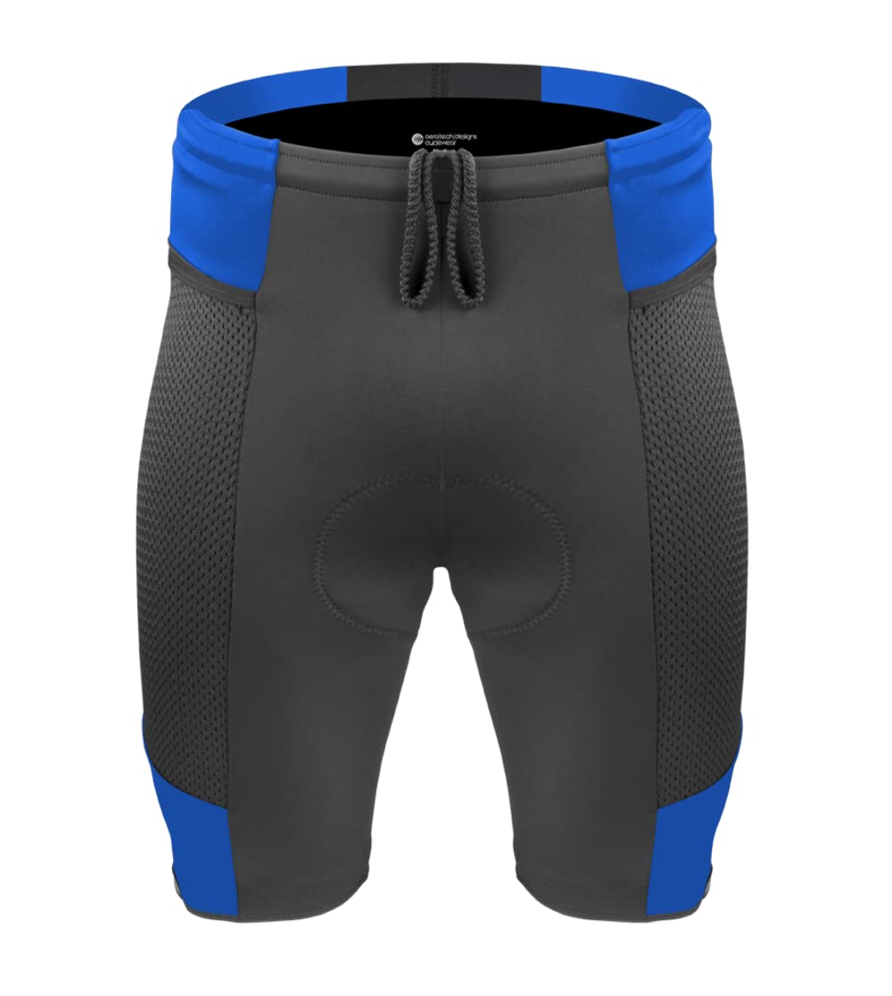 **Men's Gel Touring Padded Bike Shorts - Breathable & Comfortable Cycling Shorts with Innovative Mesh Pockets - Made in USA - Perfect for Long-Distance Cycling & Outdoor Adventures**