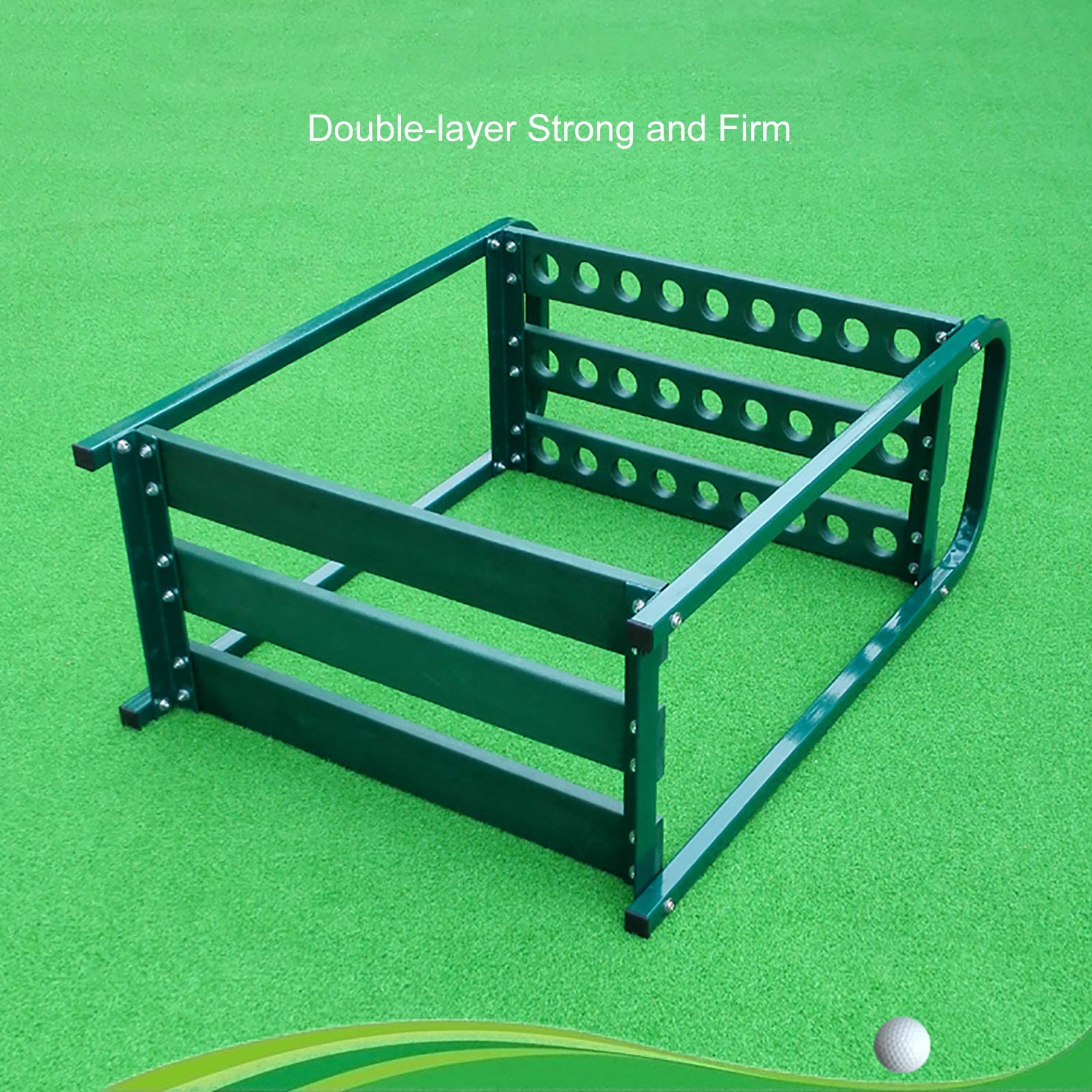 27-Hole Metal Golf Club Organizer Stand Rack | Durable Outdoor Golf Club Storage Holder in Green | Perfect for Golf Driving Range & Home Practice