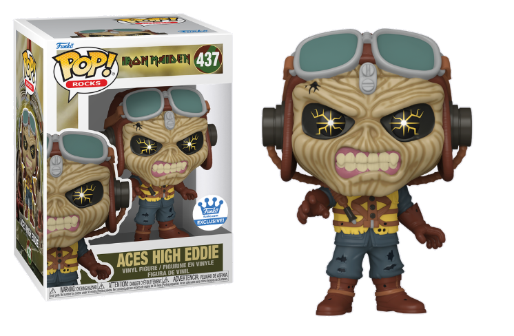 Iron Maiden Aces High Eddie Funko Pop! Vinyl Figure - Official Merchandise for Rock Music Fans & Collectors - Perfect for Display in Bedroom, Office, or Music Studio