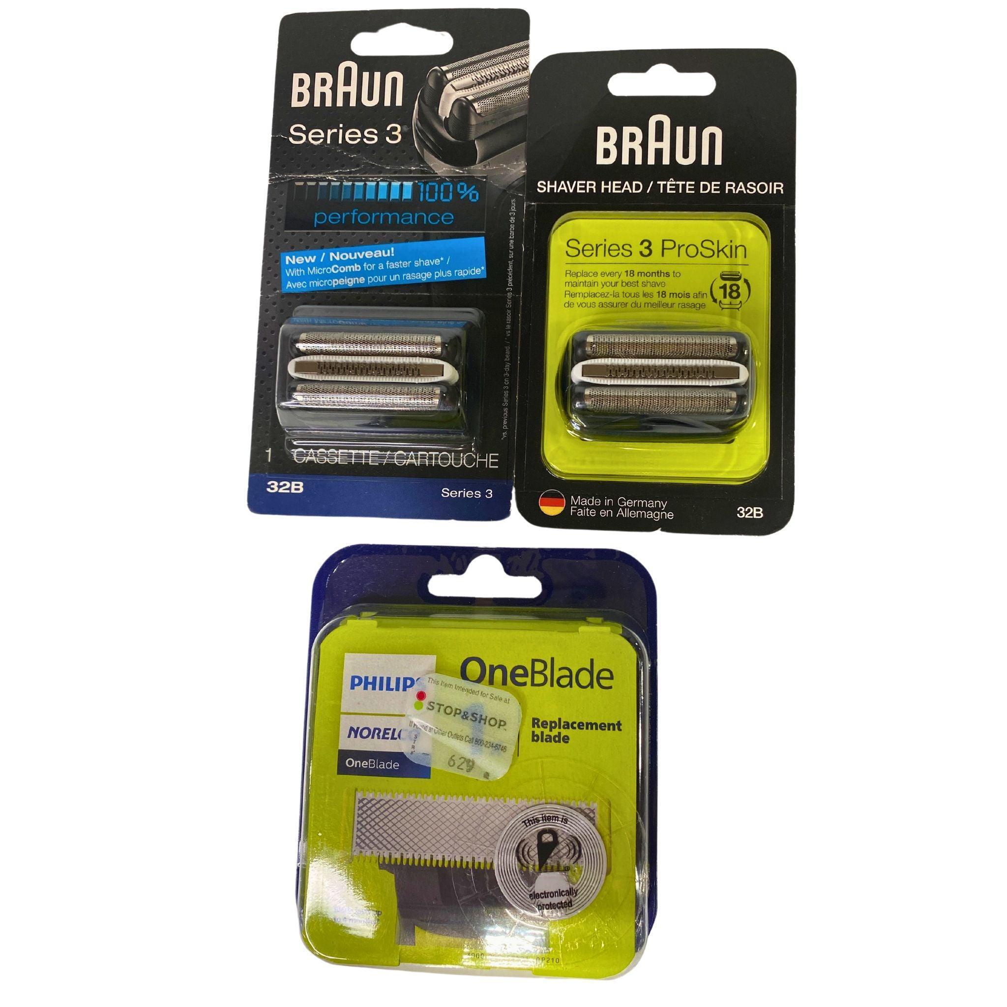 Philips & Braun Shaver Refills Mix - 20 Pcs Replacement Blades for Electric Razors | Perfect for Travel & Daily Grooming