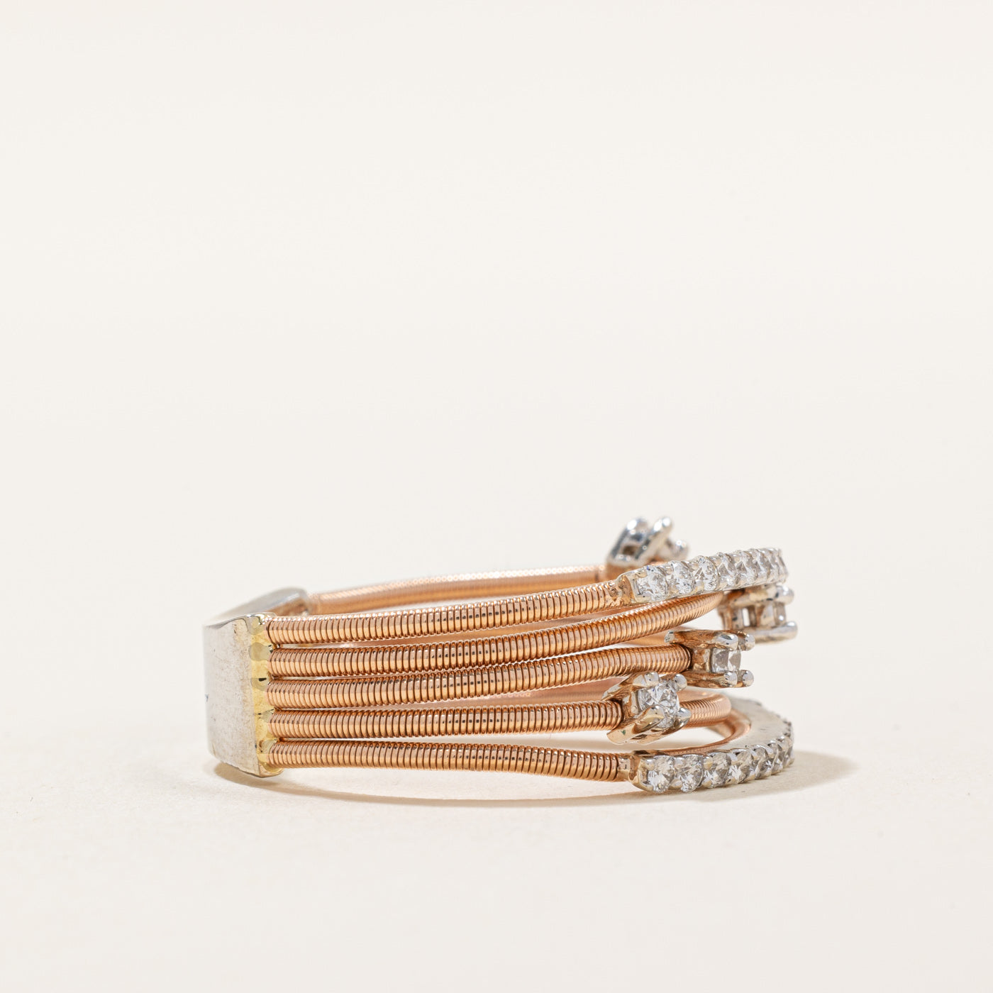 0.50ctw Diamond Wire Ring - Size 7.25 - Elegant Stackable Band for Women - Perfect for Weddings, Anniversaries & Everyday Wear