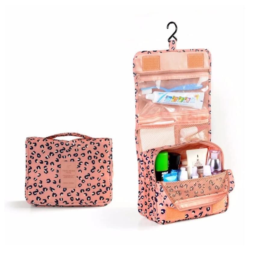 BANQLYN Extra Large Hanging Toiletry Bag - Waterproof Travel Organizer for Men & Women - Durable Nylon Cosmetic & Bathroom Storage - Perfect for Shower, Makeup Brushes, Toiletries (Dark Pink) - Ideal for Camping, Gym, Vacation & Business Trips