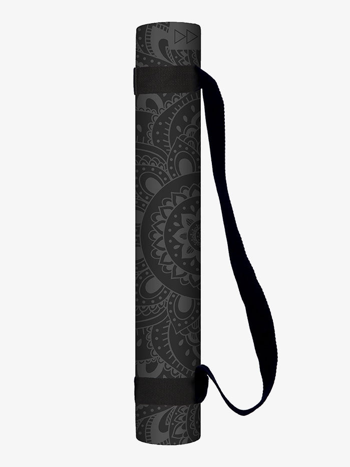 Yoga Design Lab Infinity Mat 5mm Non-Slip Eco-Friendly Yoga Mat with Mandala Charcoal Print - Perfect for Home, Studio & Travel Yoga Practice