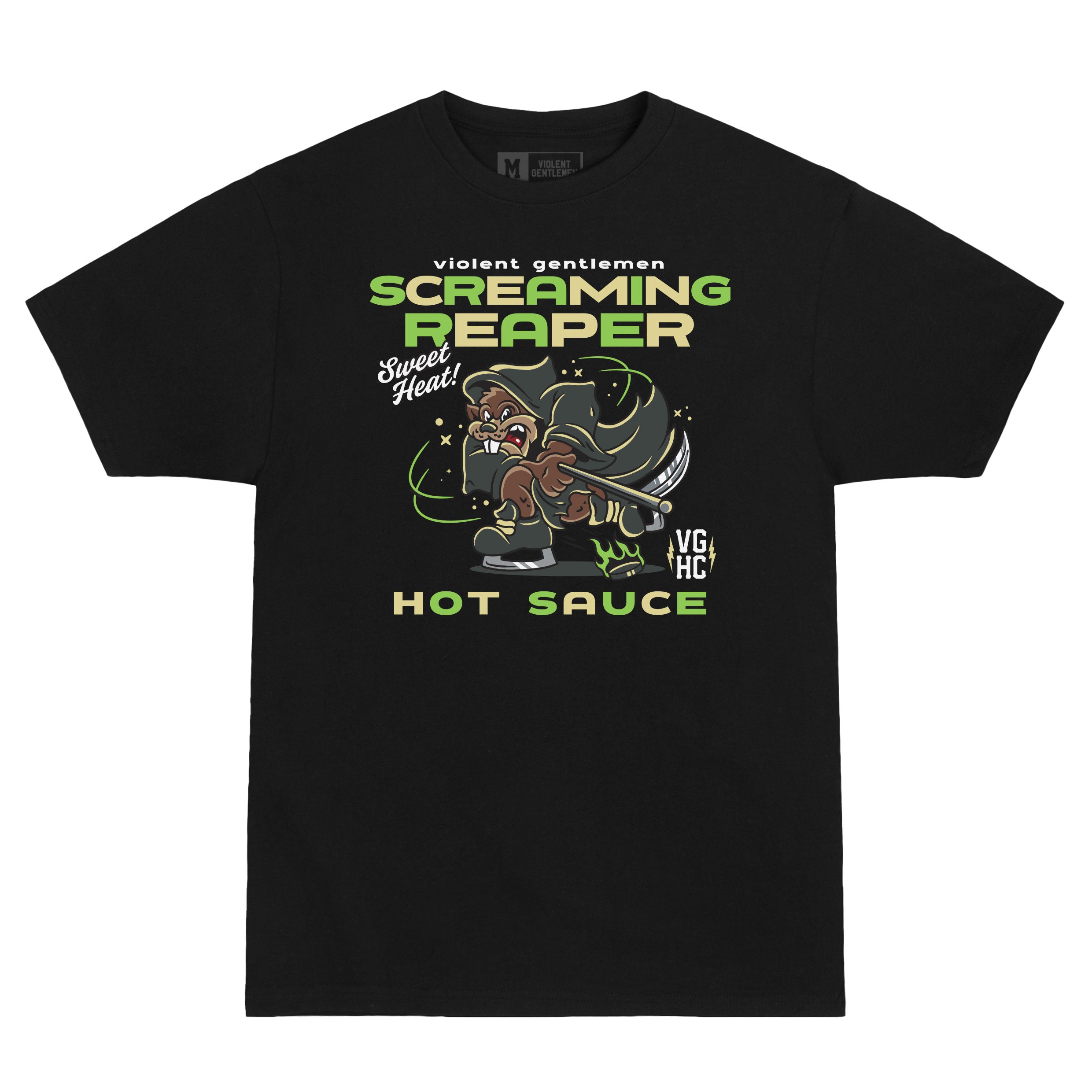 Screaming Reaper Premium Cotton T-Shirt - Soft Graphic Tee for Men & Women - Perfect for Halloween, Horror Fans & Casual Wear