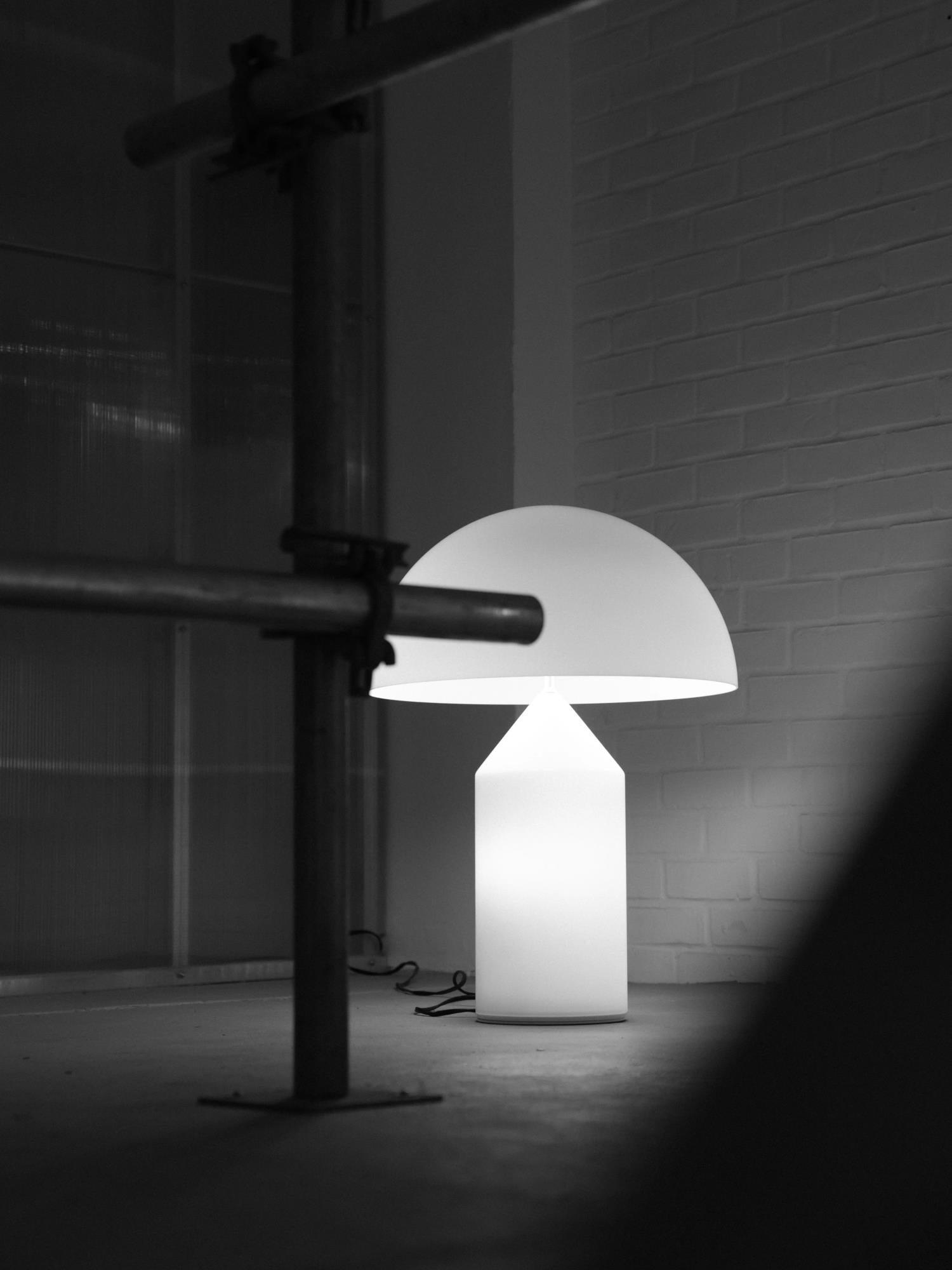 Atollo Glass Table Lamp - Modern Minimalist LED Desk Light for Living Room, Bedroom & Office Decor