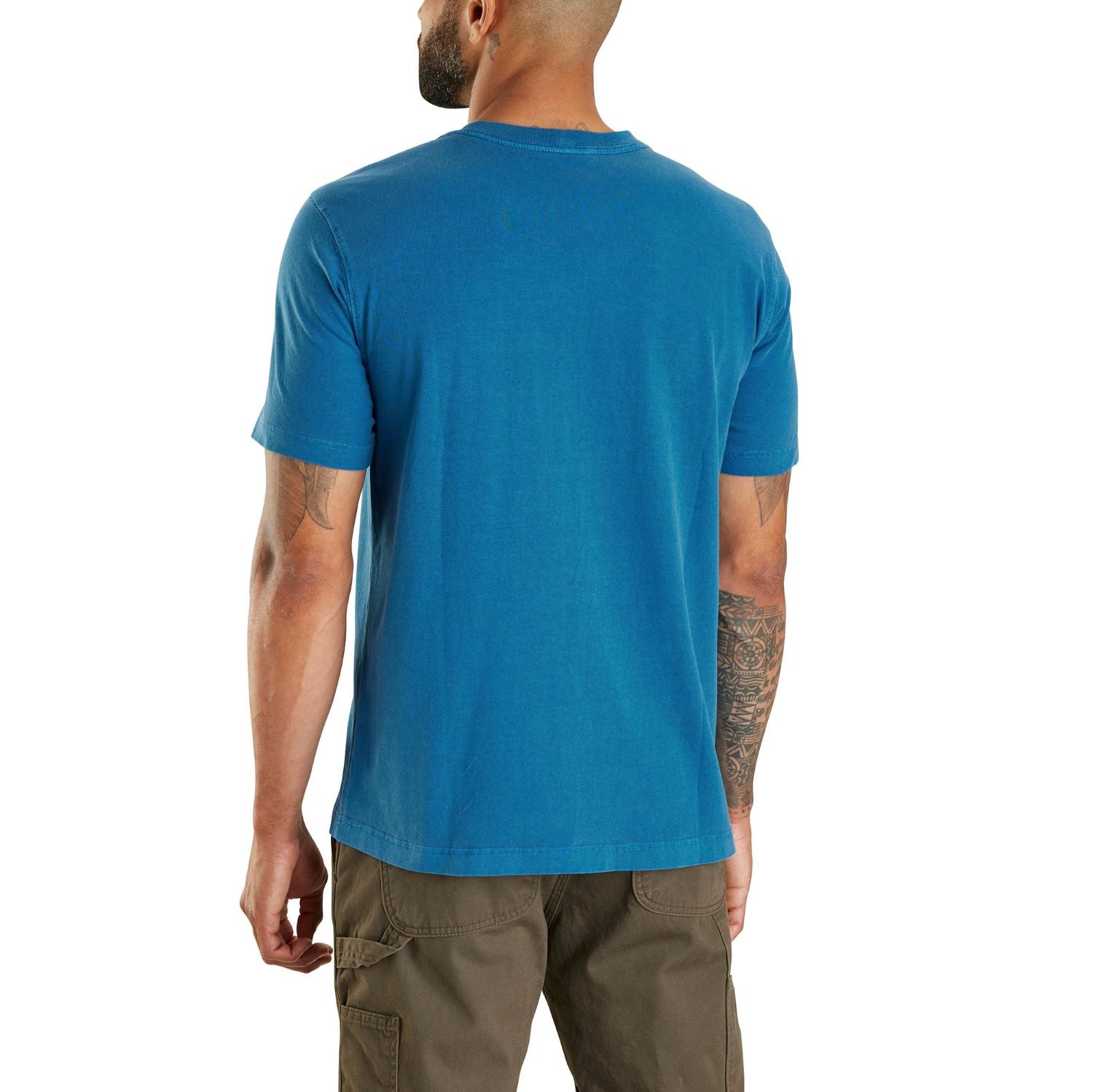Carhartt Men's Re-Engineered Garment-Dyed Pocket Short Sleeve T-Shirt | Durable Workwear for Construction & Outdoor Activities | Casual Comfort for Everyday Wear