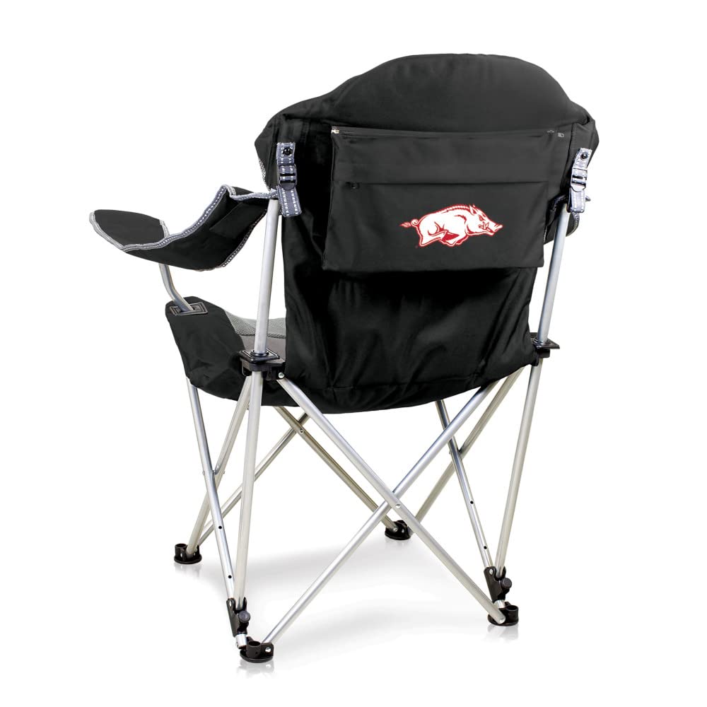 PICNIC TIME NCAA Arkansas Razorbacks Reclining Camp Chair - Portable Folding Beach Chair for Adults with Carry Bag - Perfect for Tailgating, Camping, Beach & Outdoor Events