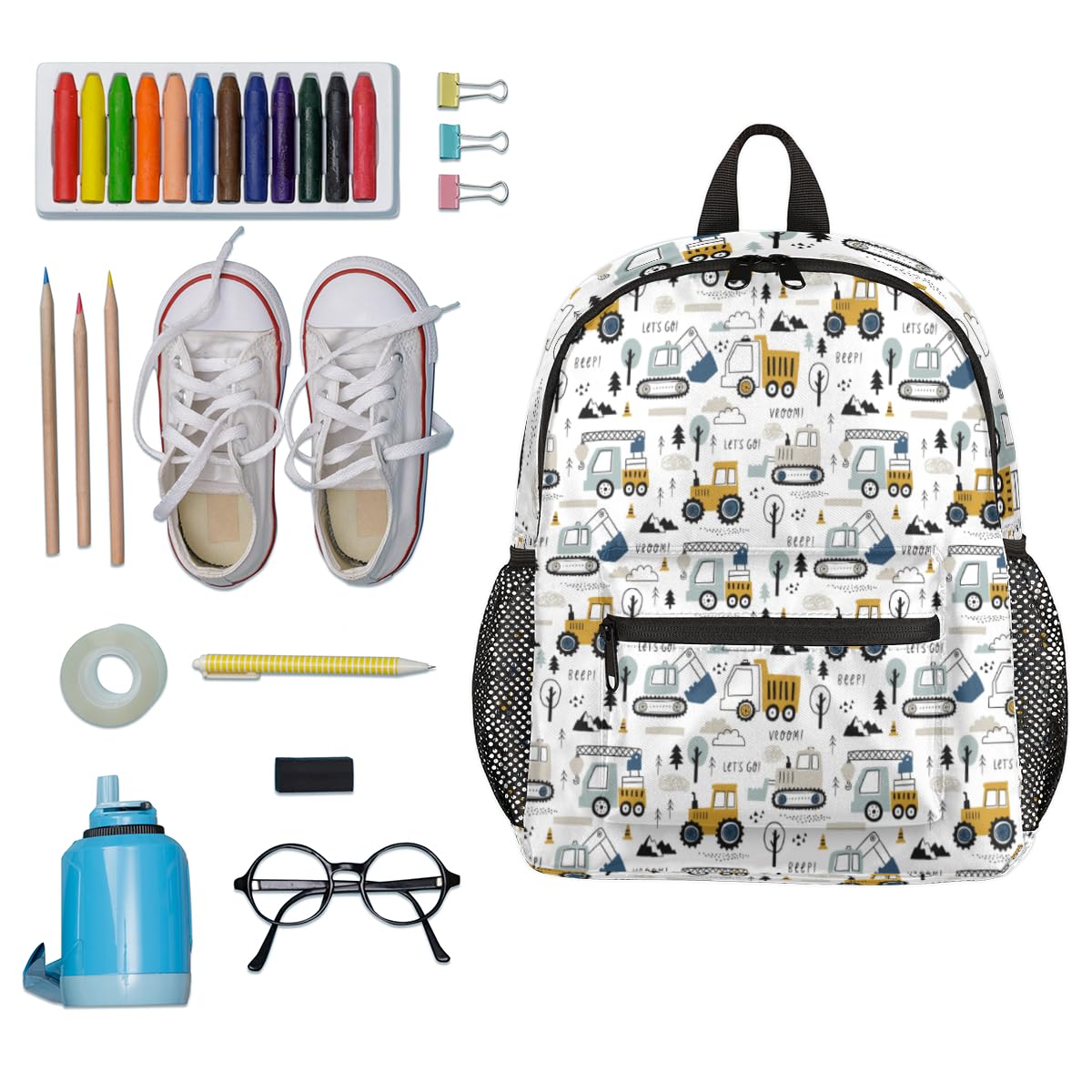 **Excavator Toddler Backpack for Boys & Girls - Lightweight Waterproof Preschool Bookbag for Kindergarten, Travel & School - Perfect for Little Kids' Daily Use & Outdoor Adventures**