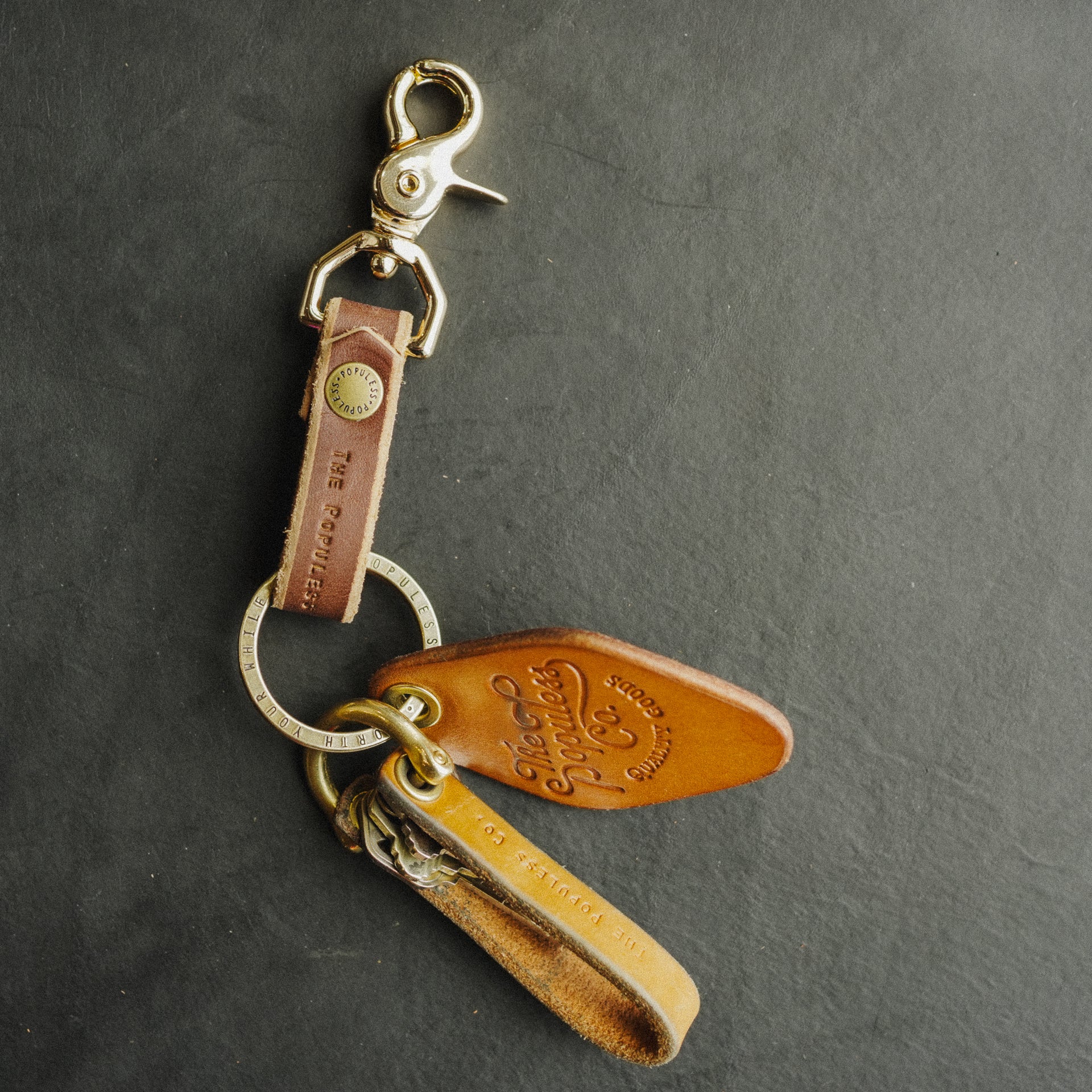 The Smith Fob - Premium Brown Leather Keychain for Men & Women | Perfect for Keys, Wallets & Everyday Carry (EDC) Accessories